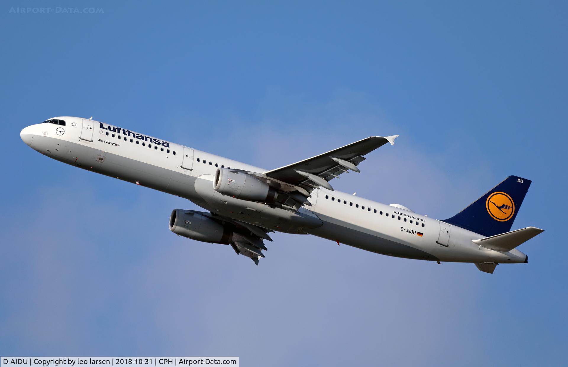 D-AIDU, 2012 Airbus A321-231 C/N 5186, Copenhagen 31.10.2018