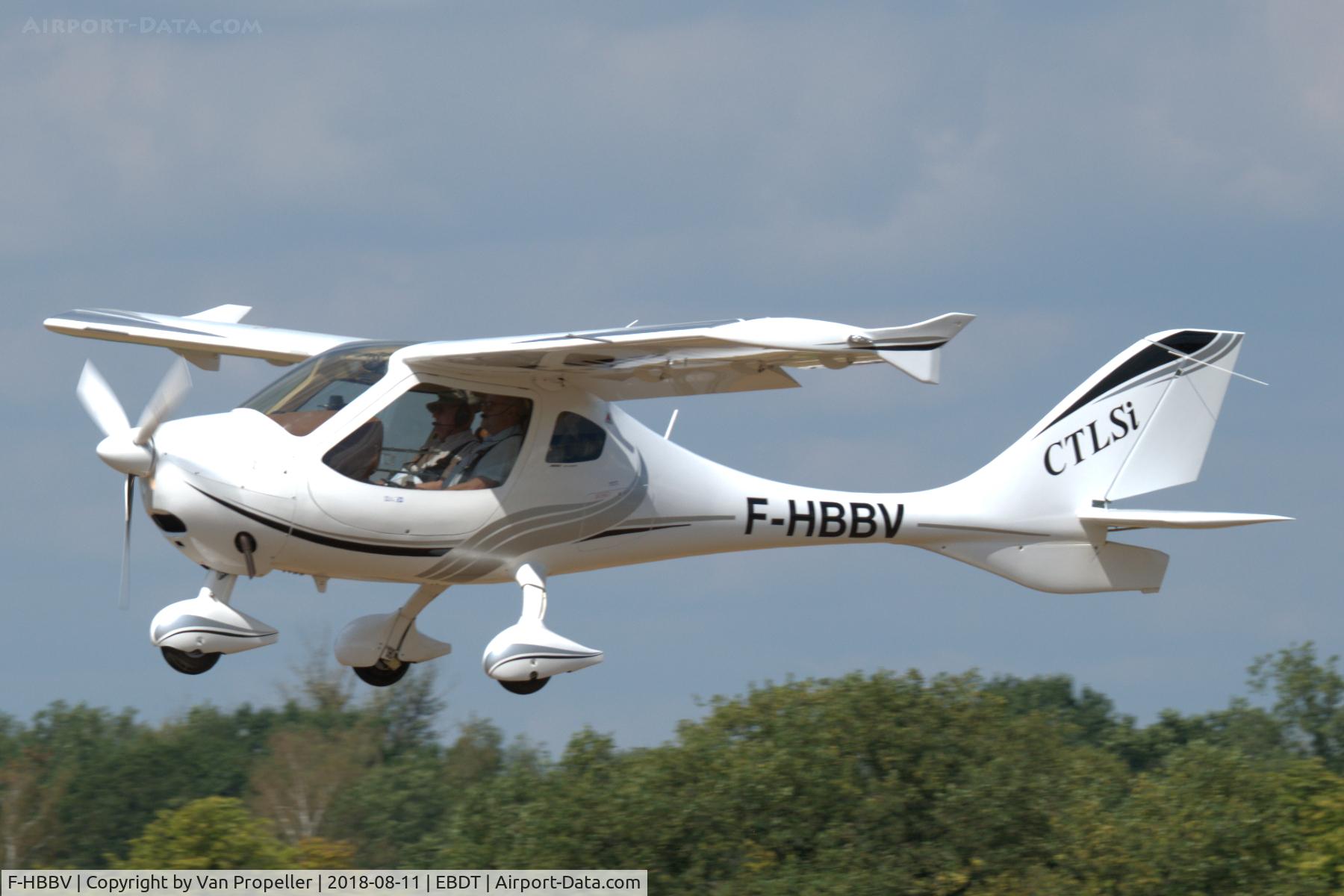 F-HBBV, Flight Design CTLSi C/N F-14-06-12, Flight Design CTLSi landing at Schaffen-Diest airfield, old-timer fly-in 2018