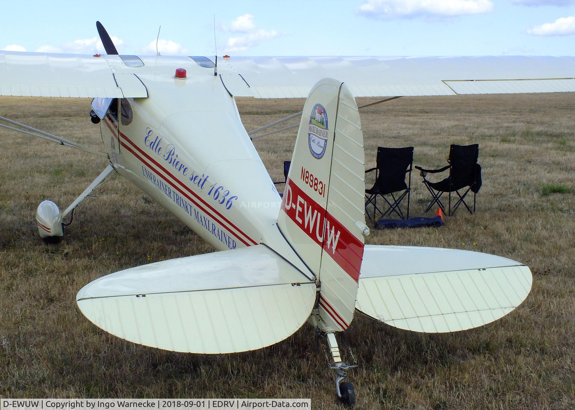 D-EWUW, 1946 Cessna 140 C/N 8880, Cessna 140 at the 2018 Flugplatzfest Wershofen