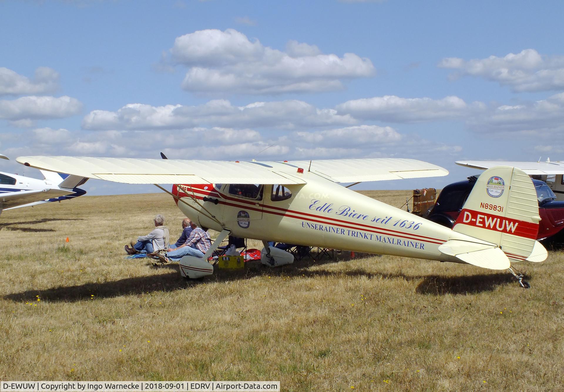 D-EWUW, 1946 Cessna 140 C/N 8880, Cessna 140 at the 2018 Flugplatzfest Wershofen