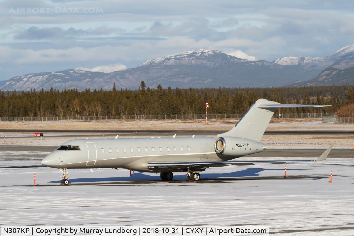 N307KP, 2003 Bombardier BD-700-1A10 Global Express C/N 9120, On the ramp at Whitehorse, Yukon.