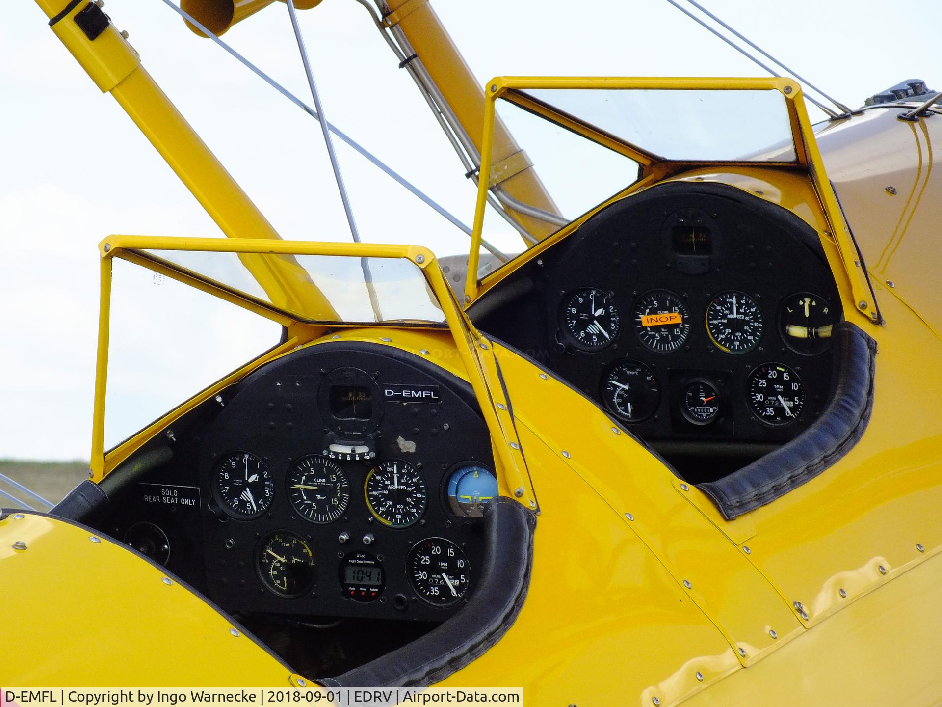D-EMFL, 1942 Boeing PT-17 Kaydet (A75N1) C/N 75-4695, Boeing (Stearman) PT-17 at the 2018 Flugplatzfest Wershofen  #c