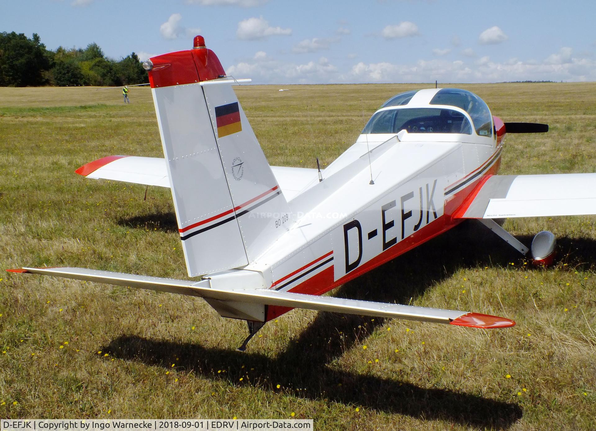 D-EFJK, 1971 Bolkow Bo-209 Monsun 160RV C/N 133, Bölkow Bo 209 Monsun 160RV at the 2018 Flugplatzfest Wershofen