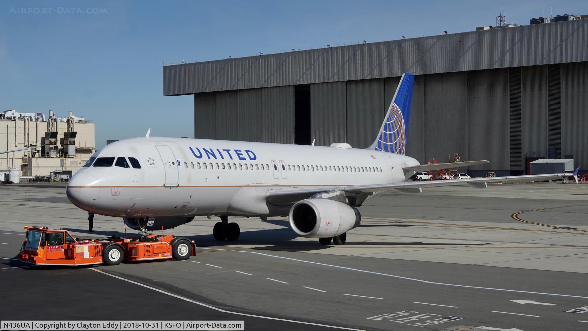 N436UA, 1996 Airbus A320-232 C/N 638, SFO 2018.