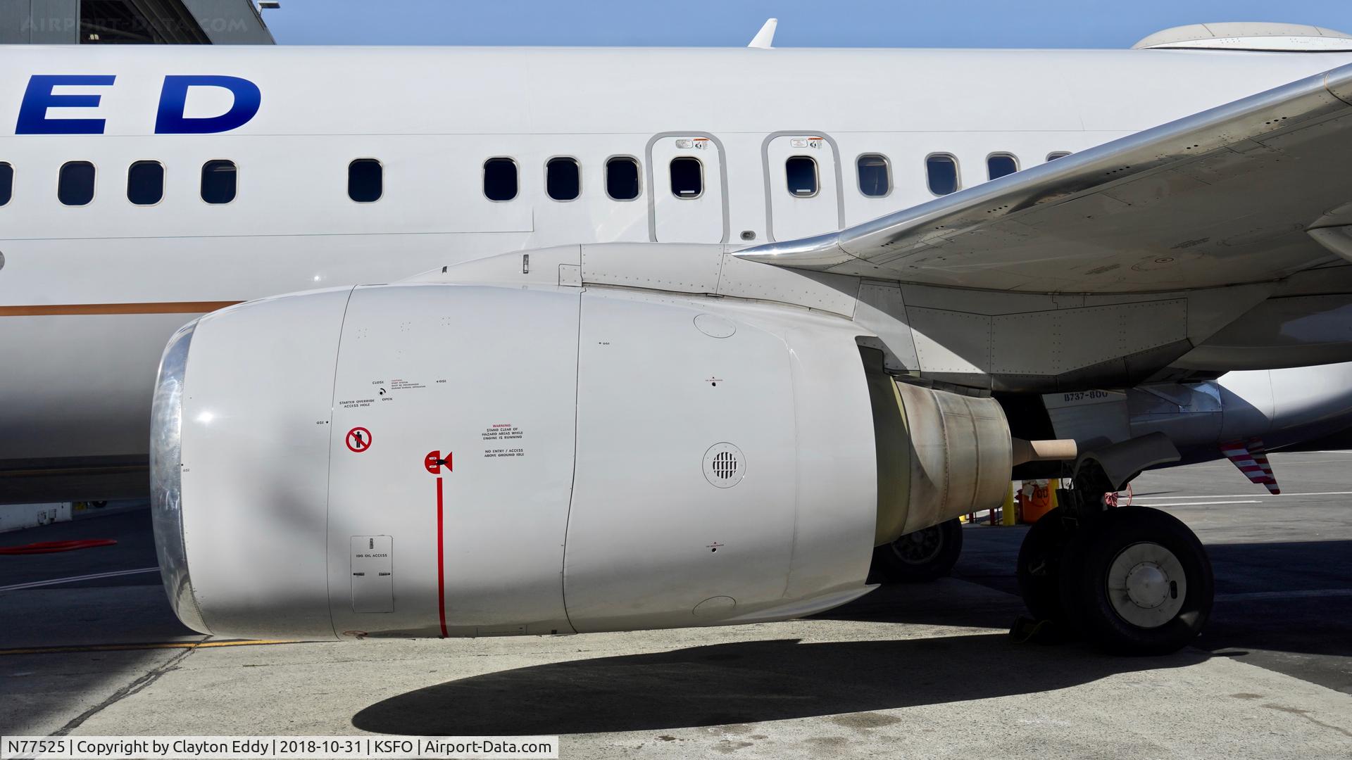 N77525, 2010 Boeing 737-824 C/N 31659, SFO 2018.