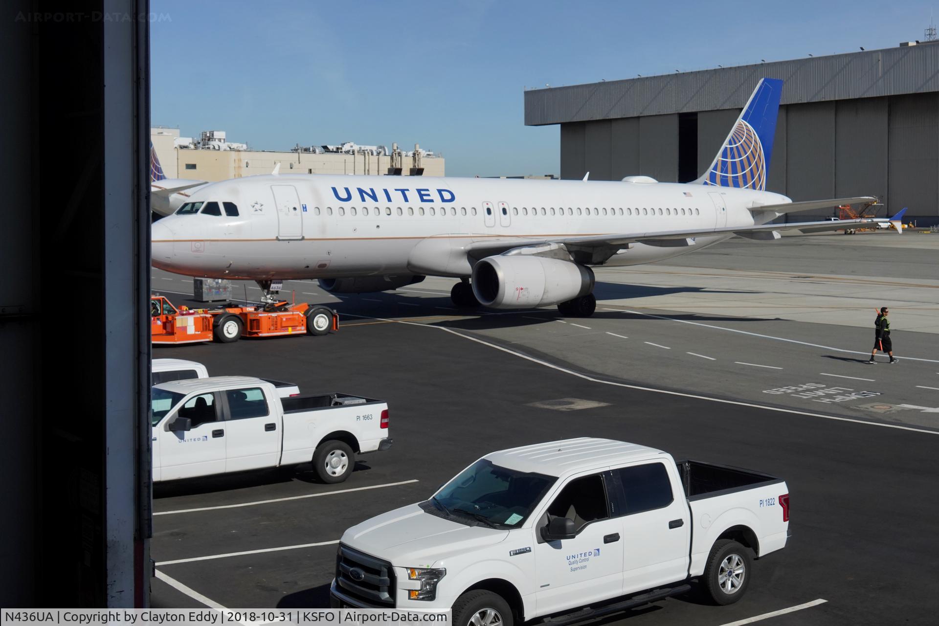 N436UA, 1996 Airbus A320-232 C/N 638, SFO 2018.
