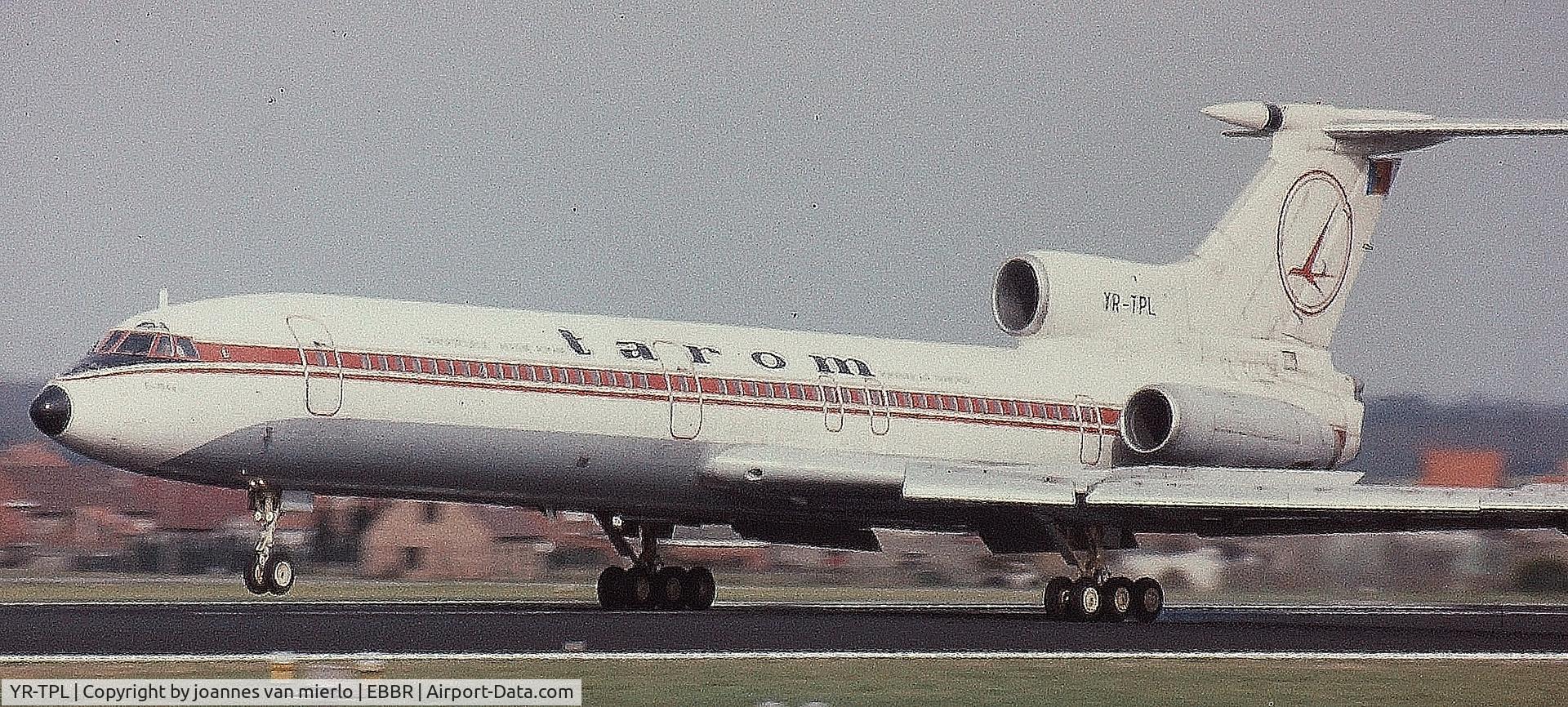 YR-TPL, 1980 Tupolev Tu-154B-2 C/N 80A428, Landing Brussels 25L