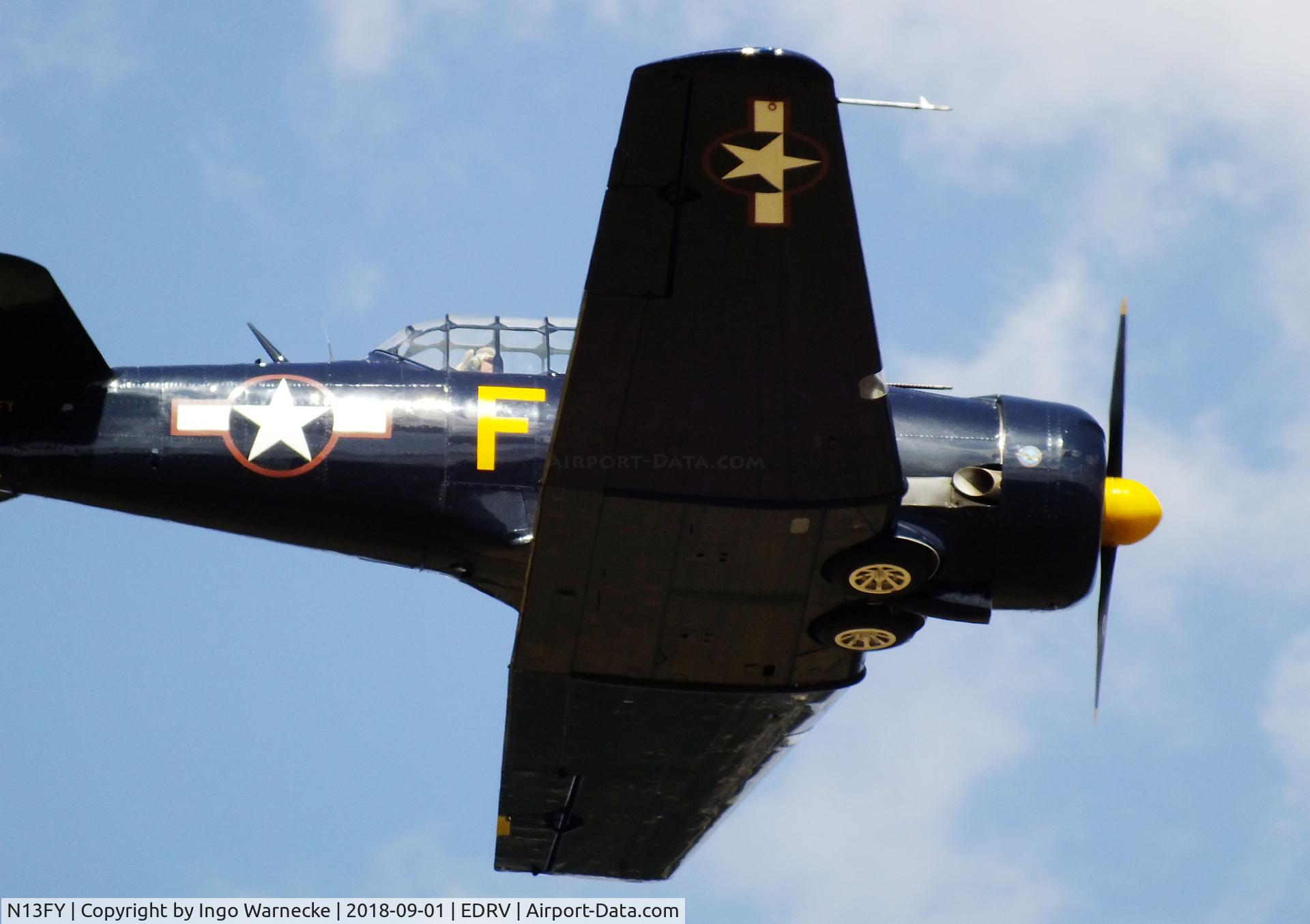 N13FY, 1942 North American AT-6A Texan C/N 78-6922, North American AT-6A Texan at the 2018 Flugplatzfest Wershofen
