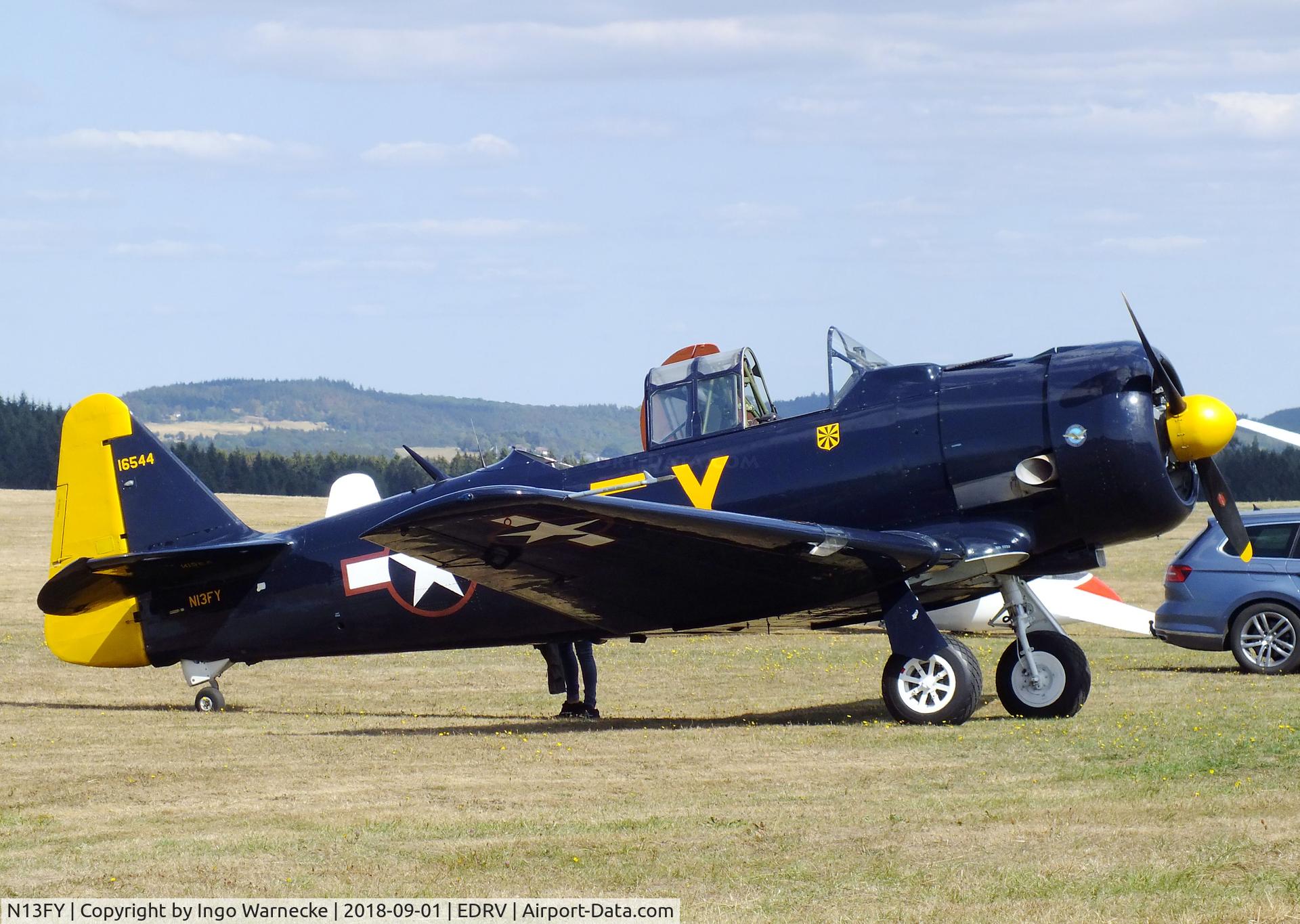 N13FY, 1942 North American AT-6A Texan C/N 78-6922, North American AT-6A Texan at the 2018 Flugplatzfest Wershofen