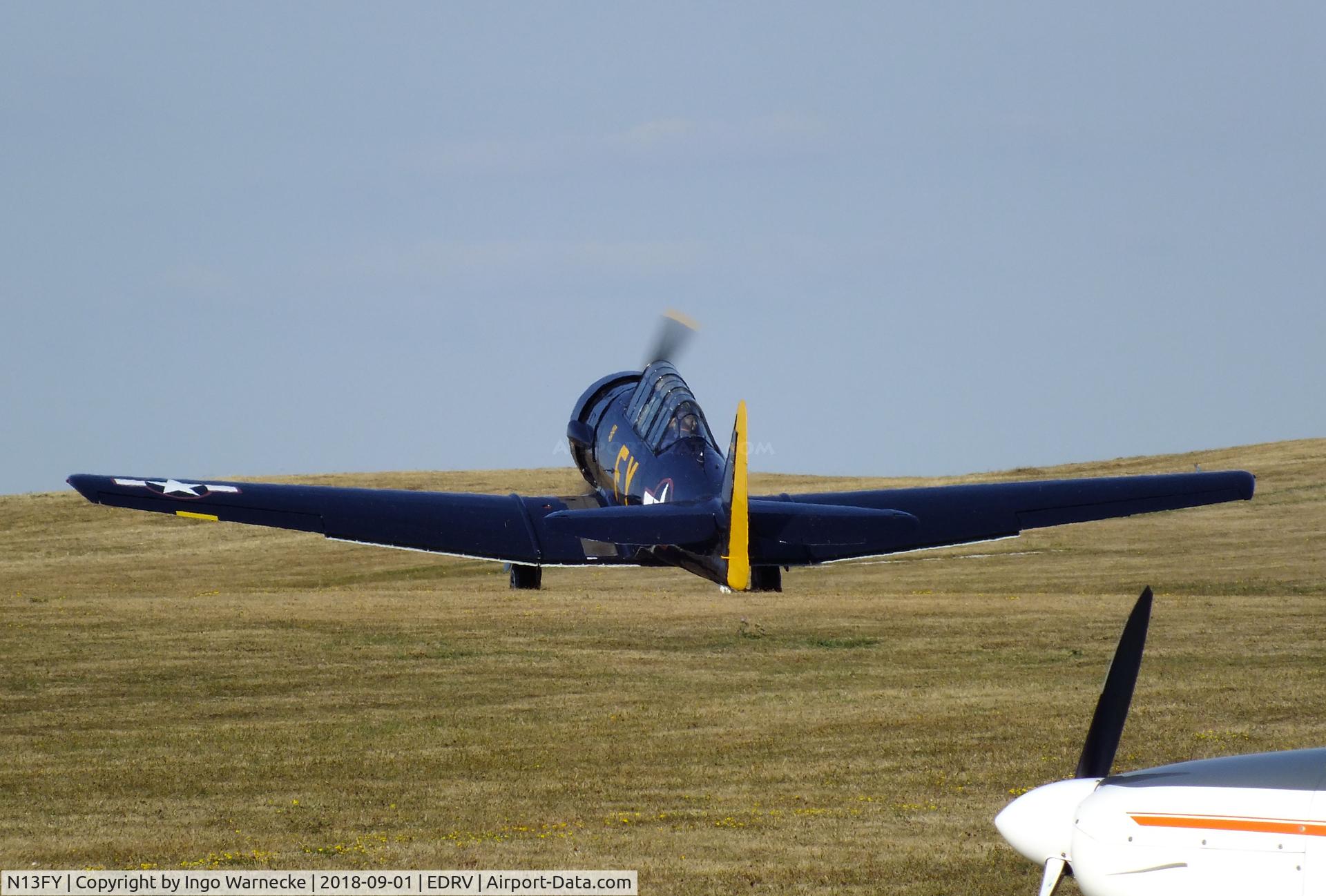N13FY, 1942 North American AT-6A Texan C/N 78-6922, North American AT-6A Texan at the 2018 Flugplatzfest Wershofen