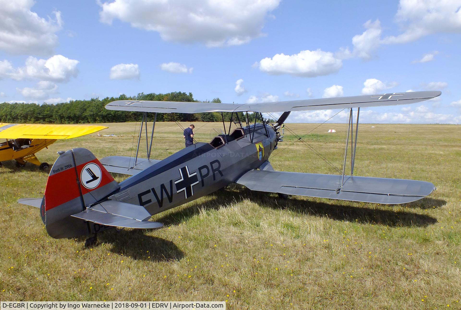 D-EGBR, 1940 Focke-Wulf Fw 44J Stieglitz C/N 2906, Focke-Wulf Fw 44J Stieglitz at the 2018 Flugplatzfest Wershofen