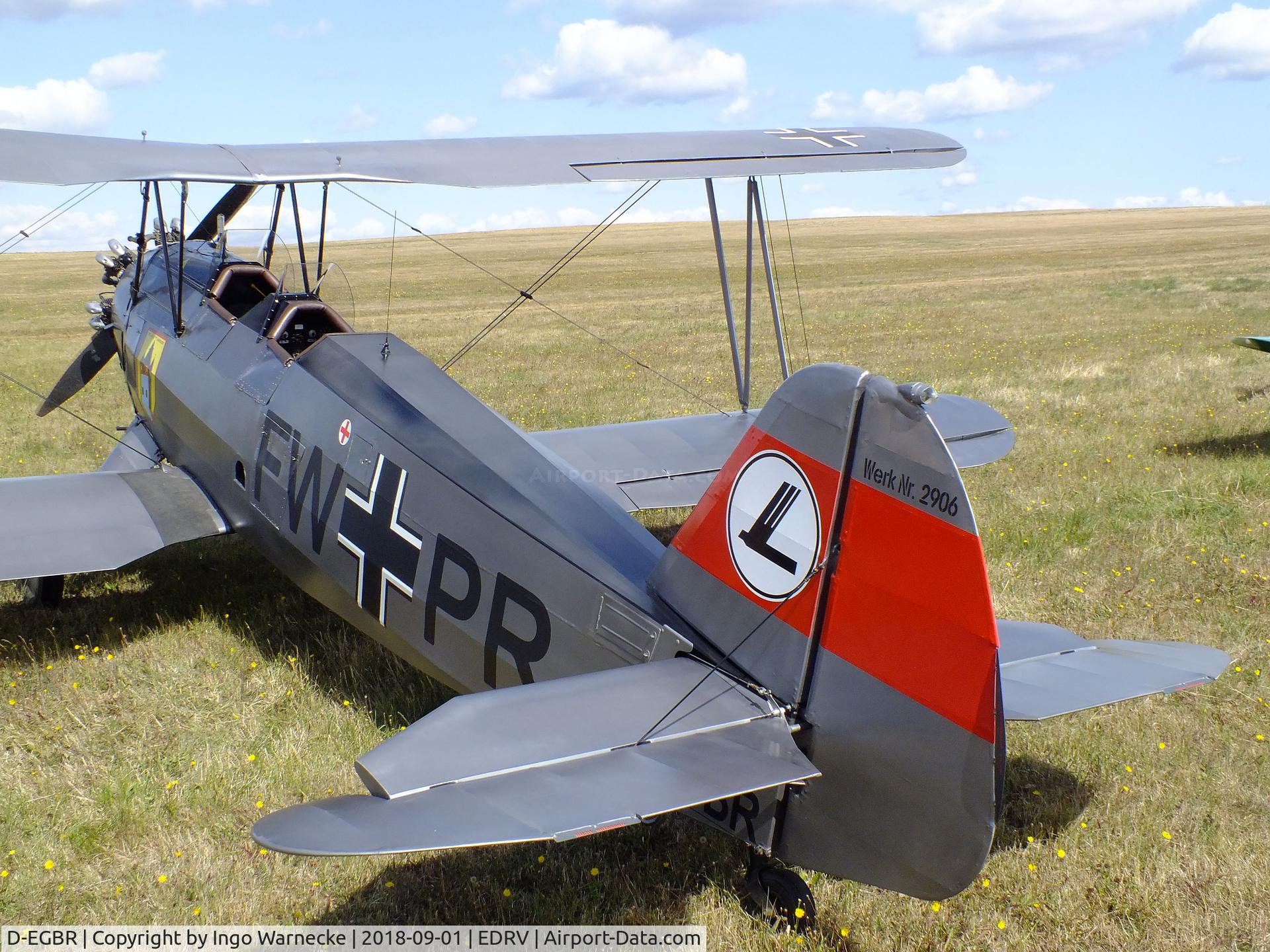 D-EGBR, 1940 Focke-Wulf Fw 44J Stieglitz C/N 2906, Focke-Wulf Fw 44J Stieglitz at the 2018 Flugplatzfest Wershofen