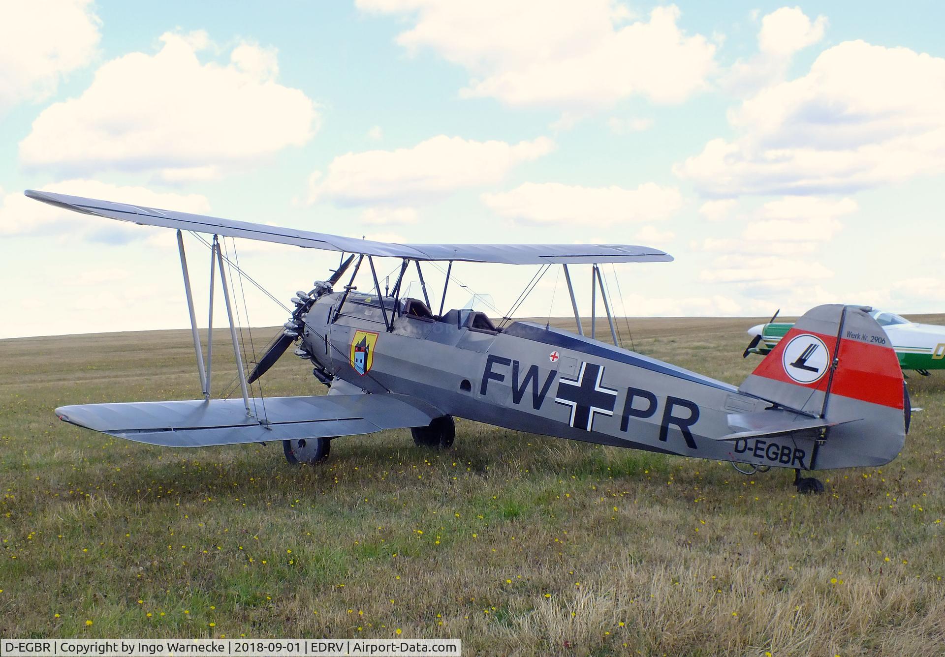D-EGBR, 1940 Focke-Wulf Fw 44J Stieglitz C/N 2906, Focke-Wulf Fw 44J Stieglitz at the 2018 Flugplatzfest Wershofen
