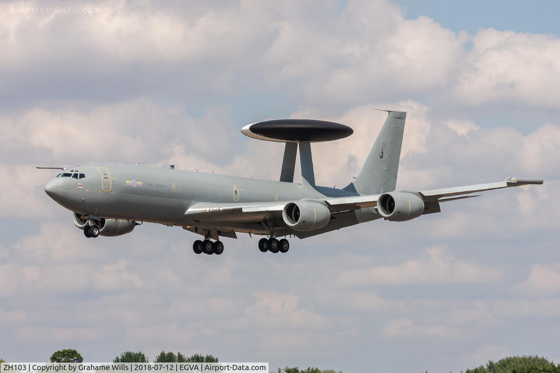 ZH103, 1990 Boeing E-3D Sentry AEW.1 Sentry C/N 24111, Boeing Sentry ZH103 8 Sqd RAF, Fairford 12/7/18