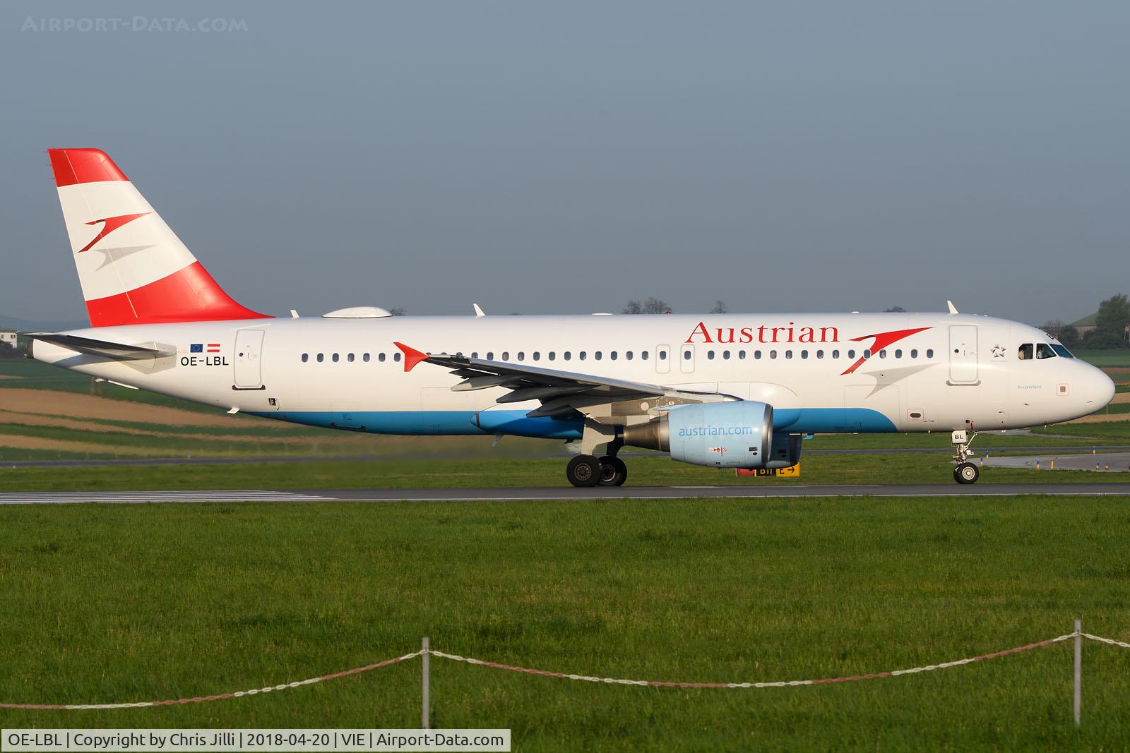 OE-LBL, 2003 Airbus A320-214 C/N 2009, Austrian