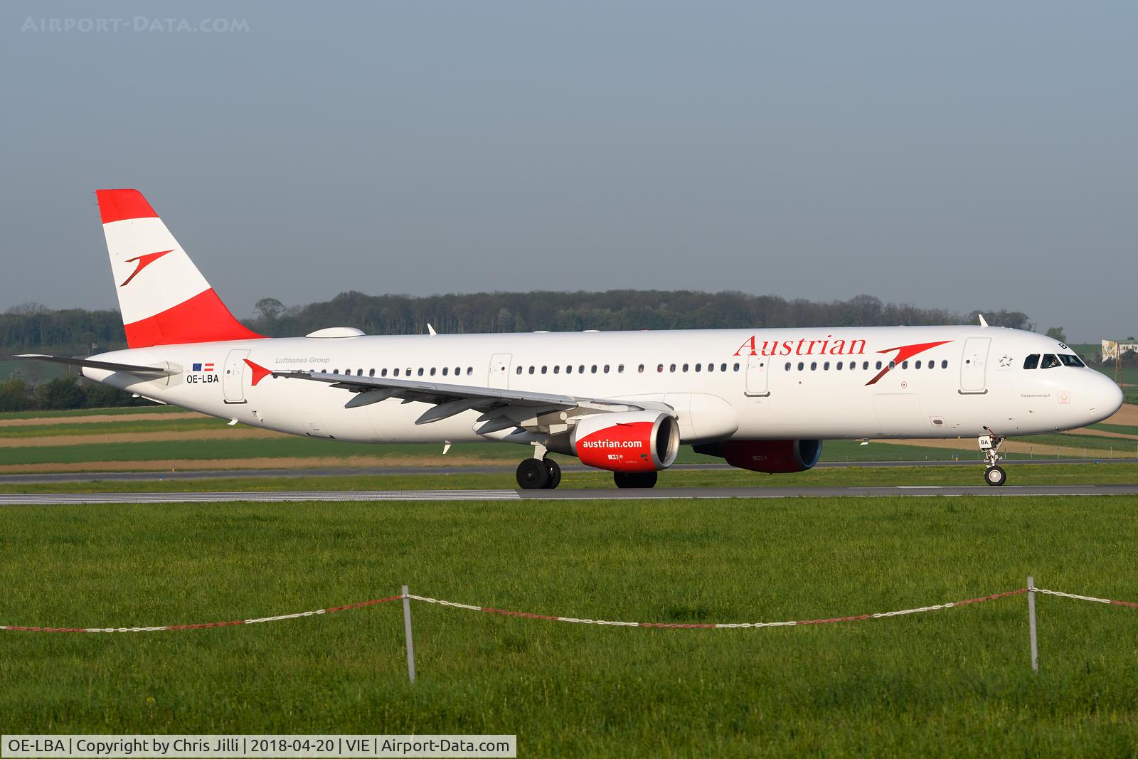 OE-LBA, 1995 Airbus A321-111 C/N 552, Austrian Airlines