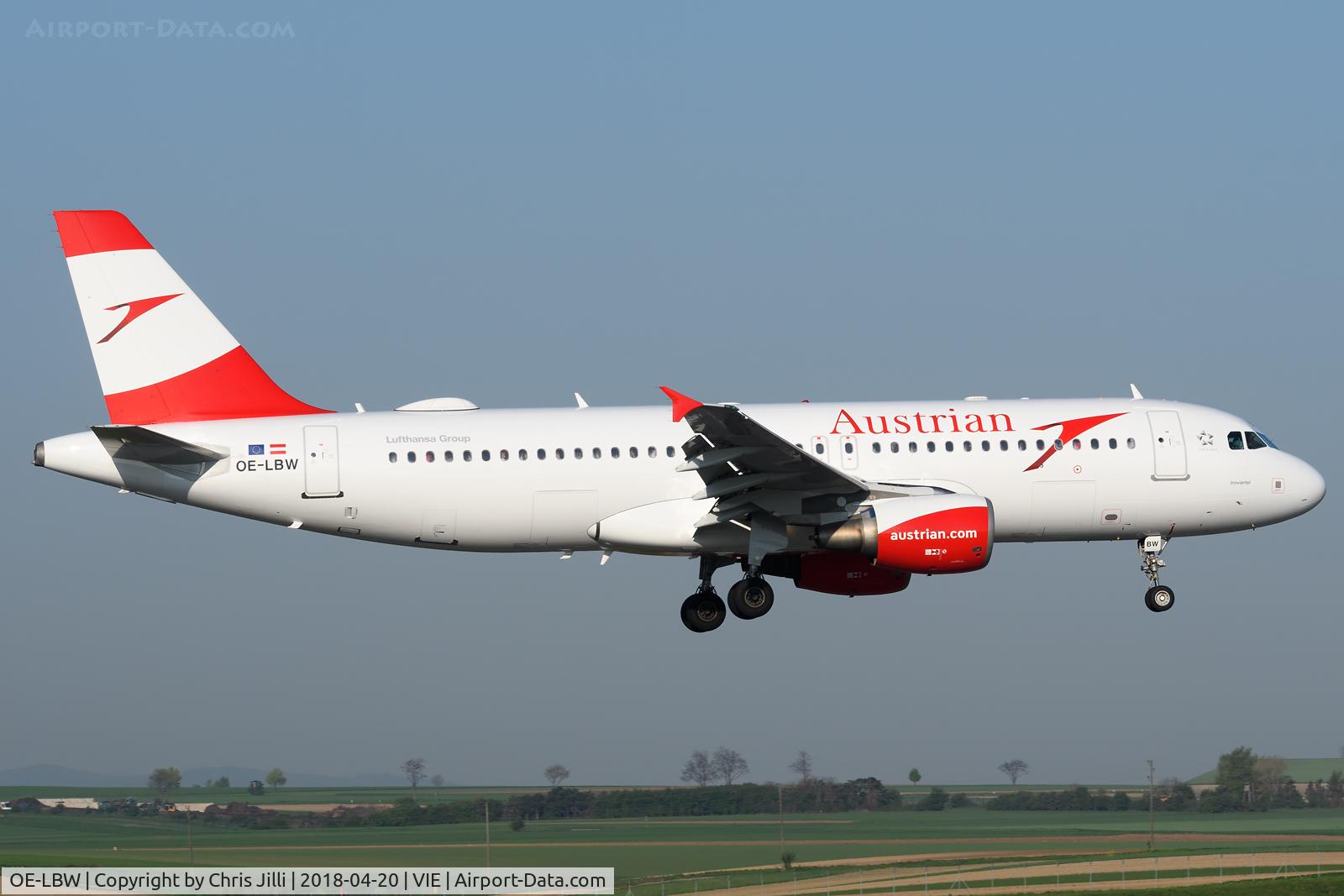 OE-LBW, 2001 Airbus A320-214 C/N 1678, Austrian