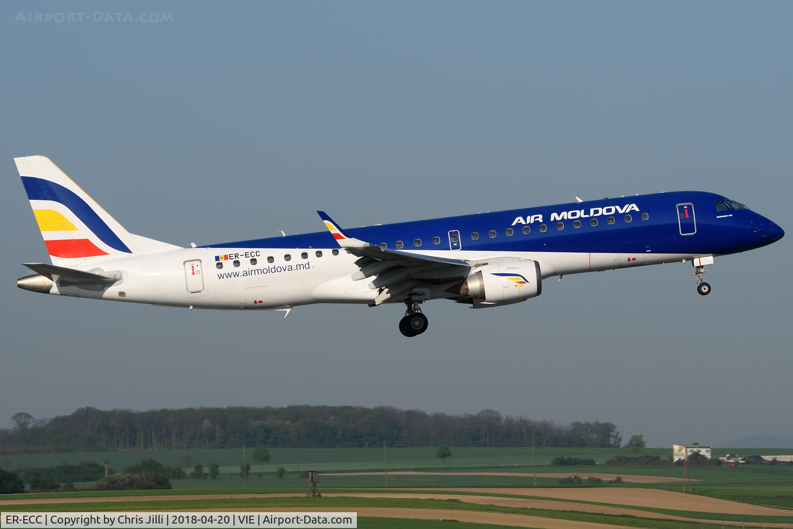 ER-ECC, 2007 Embraer 190LR (ERJ-190-100LR) C/N 19000130, Air Moldova