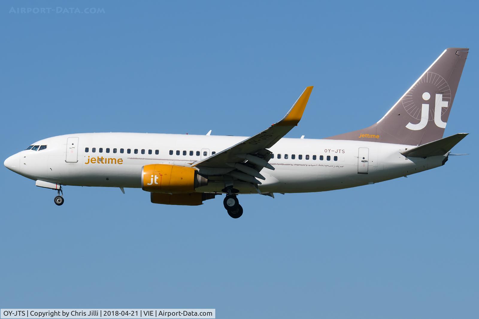 OY-JTS, 2003 Boeing 737-7K2 C/N 33465, Jettime