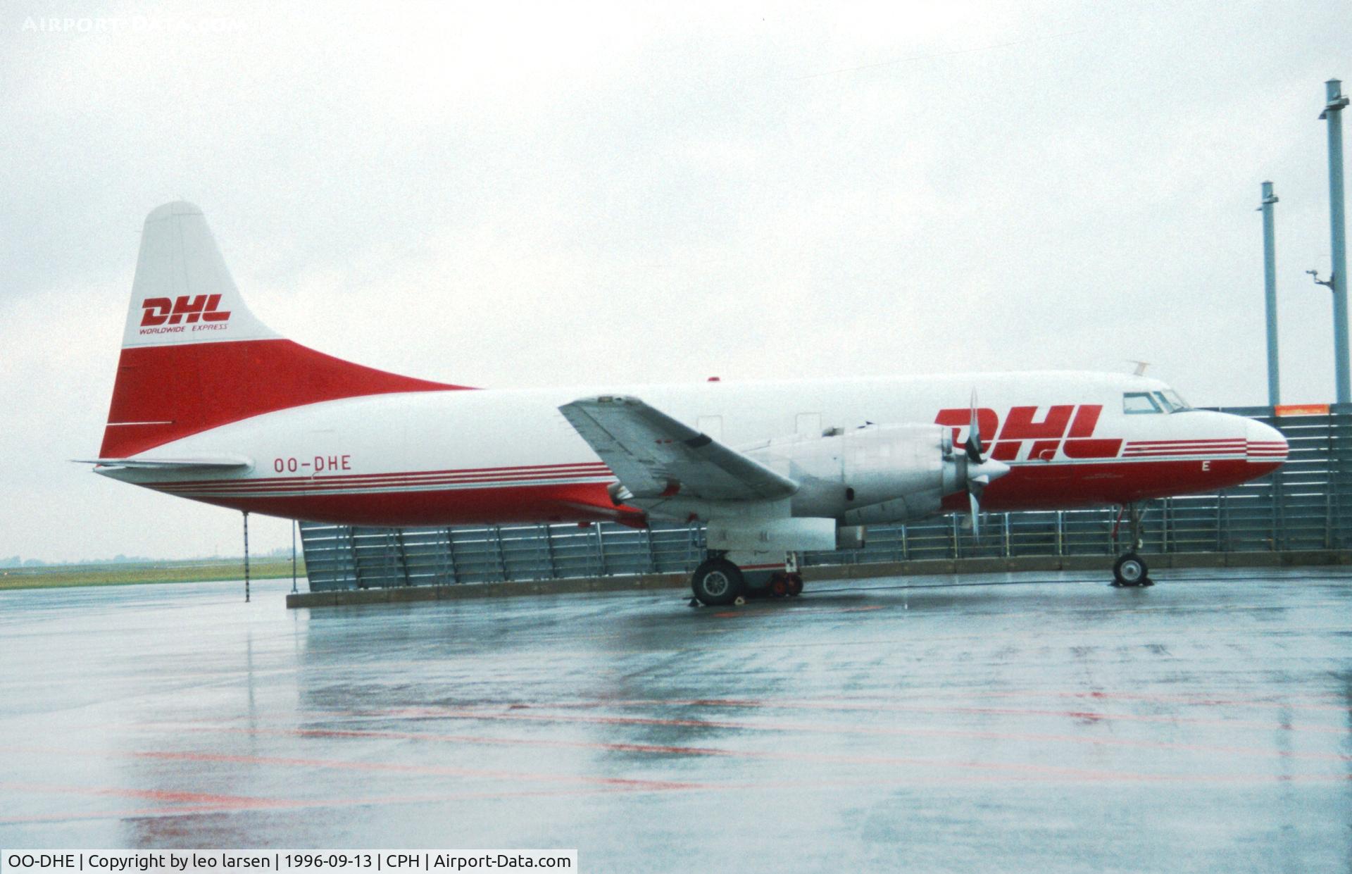 OO-DHE, 1953 Convair 580(F) C/N 052/080, Copenhagen 13.9.1996