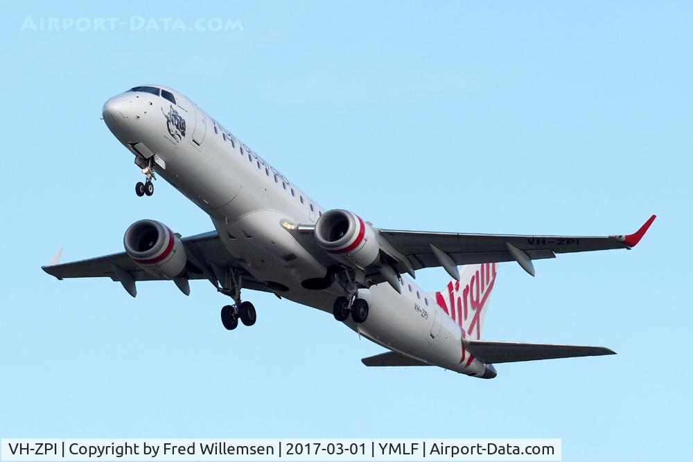 VH-ZPI, 2008 Embraer 190AR (ERJ-190-100IGW) C/N 19000202, VIRGIN AUSTRALIA
