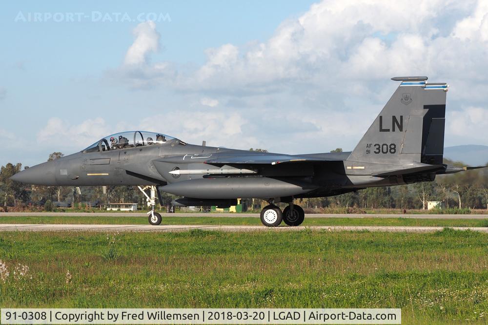 91-0308, 1991 McDonnell Douglas F-15E Strike Eagle C/N 1215/E173, 