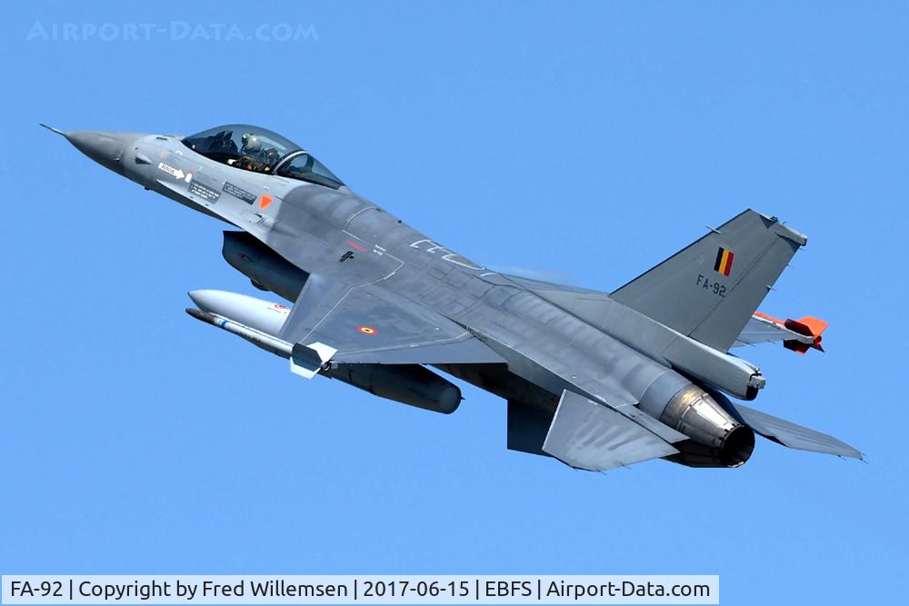 FA-92, 1980 SABCA F-16AM Fighting Falcon C/N 6H-92, 