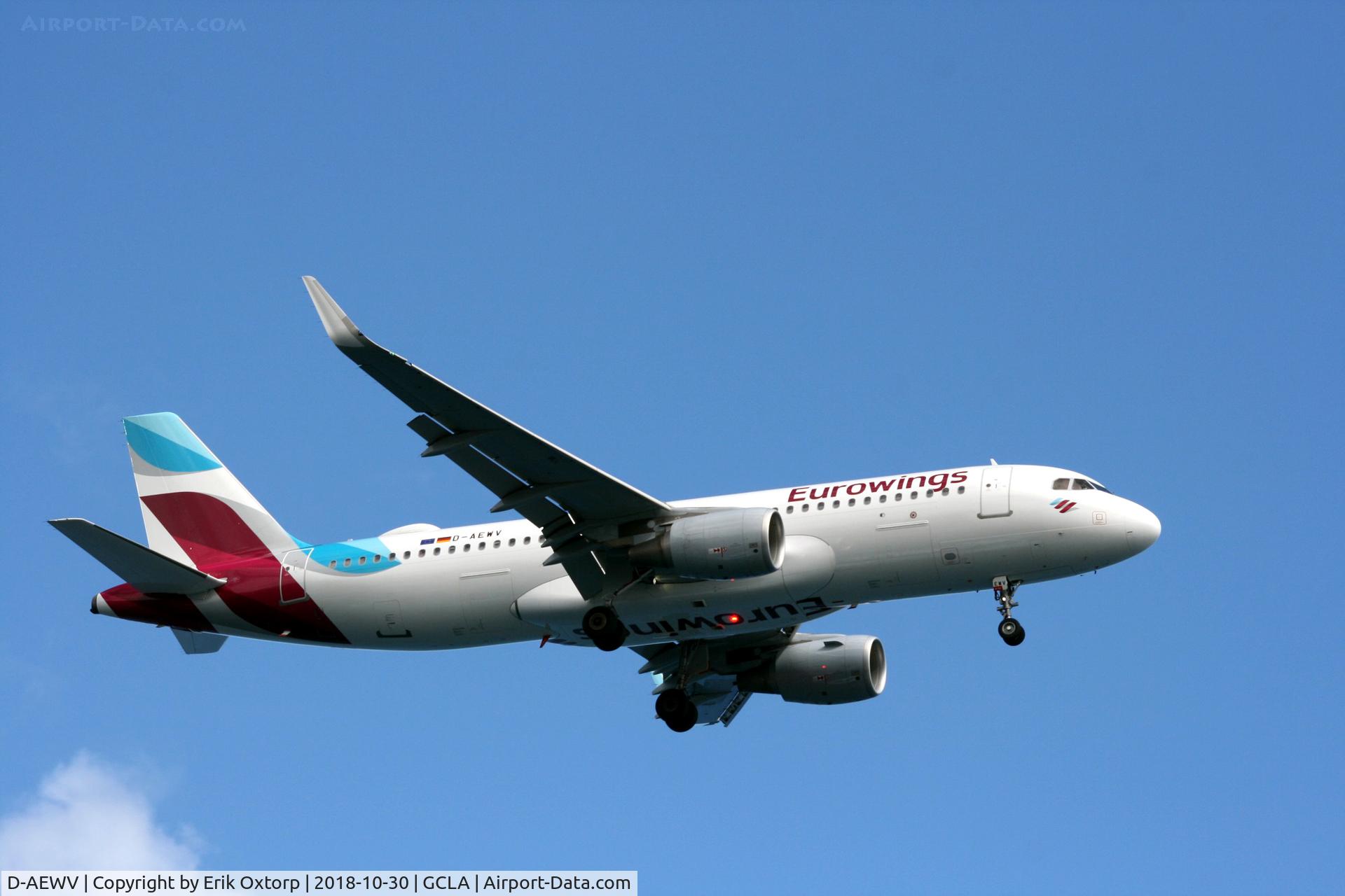 D-AEWV, 2017 Airbus A320-214 C/N 7545, D-AEWV landing SPC