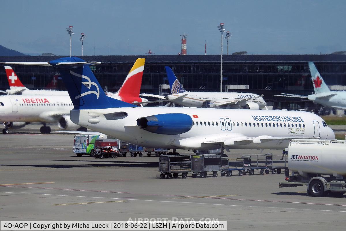 4O-AOP, 1991 Fokker 100 (F-28-0100) C/N 11332, At Zurich