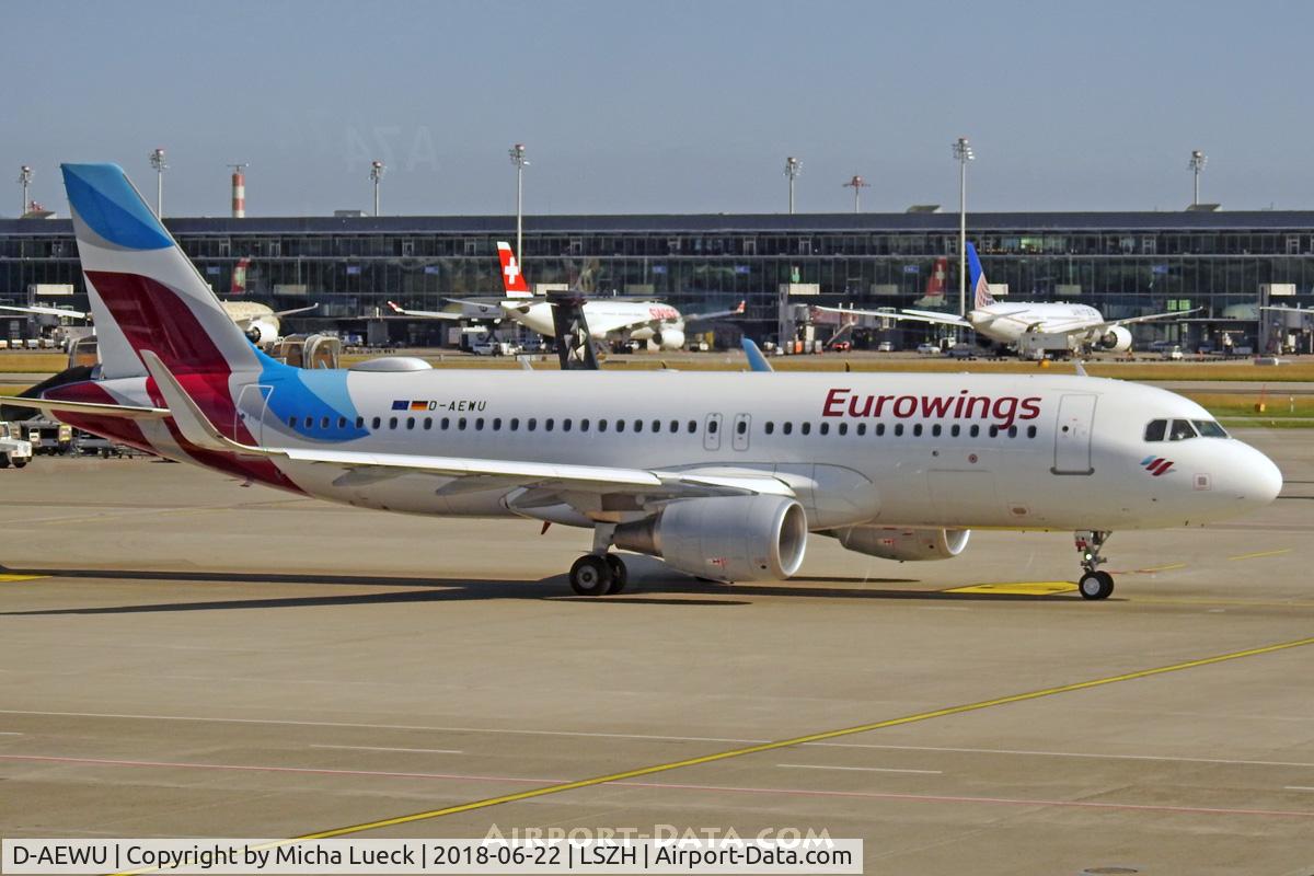 D-AEWU, 2017 Airbus A320-214 C/N 7513, At Zurich
