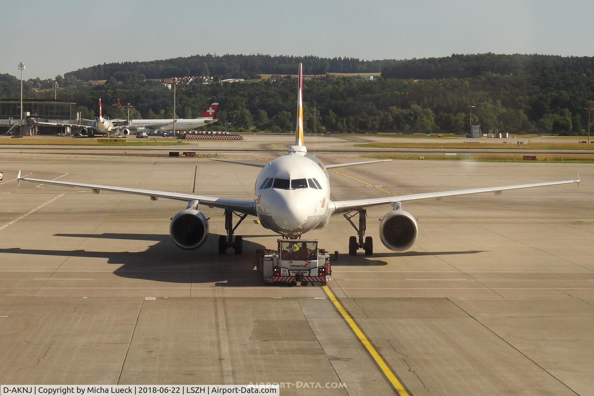 D-AKNJ, 2000 Airbus A319-112 C/N 1172, At Zurich