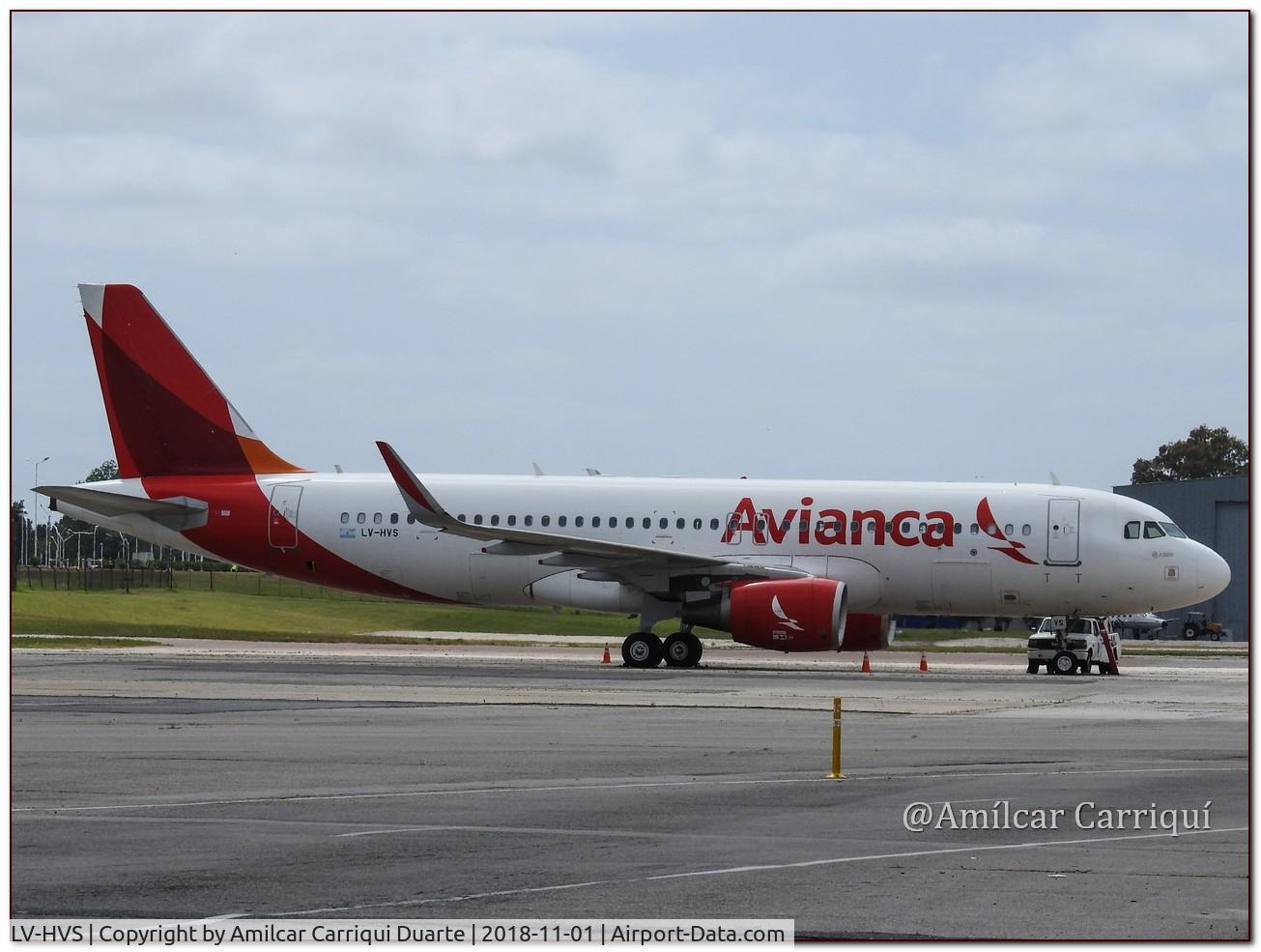 LV-HVS, 2014 Airbus A320-214 C/N 6103, Landed at SUMU