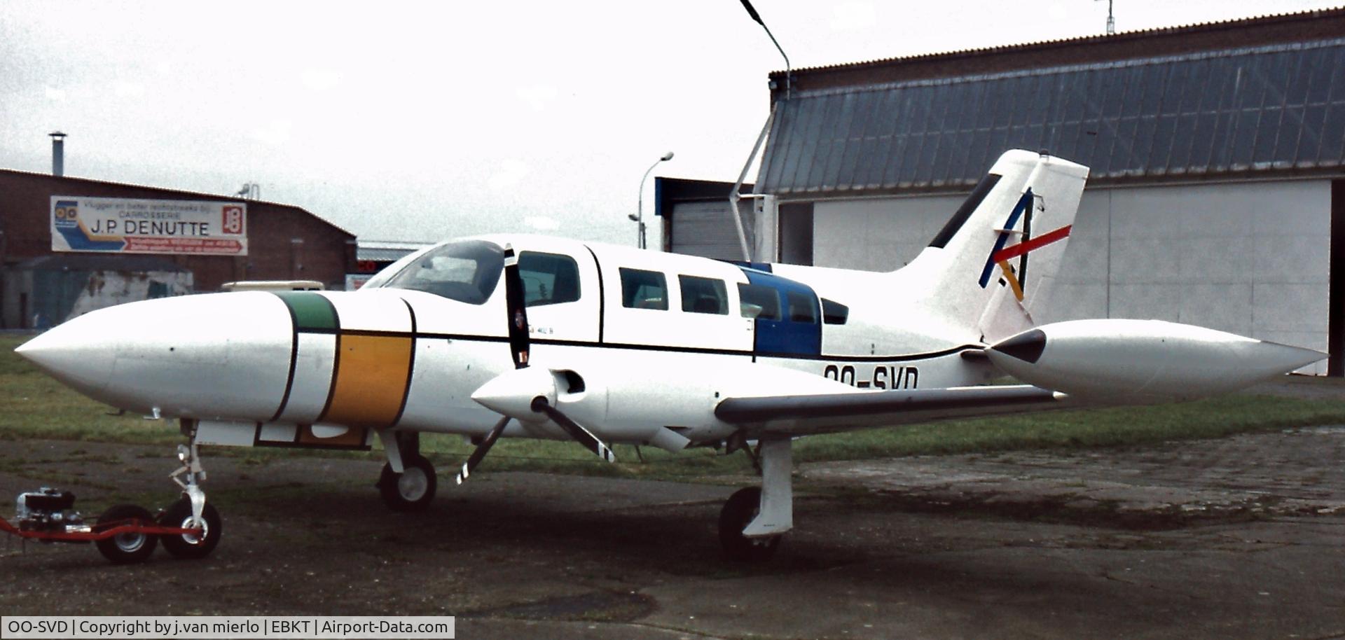 OO-SVD, 1976 Cessna 402B Businessliner C/N 402B-1037, Kortrijk Wevelgem Belgium
