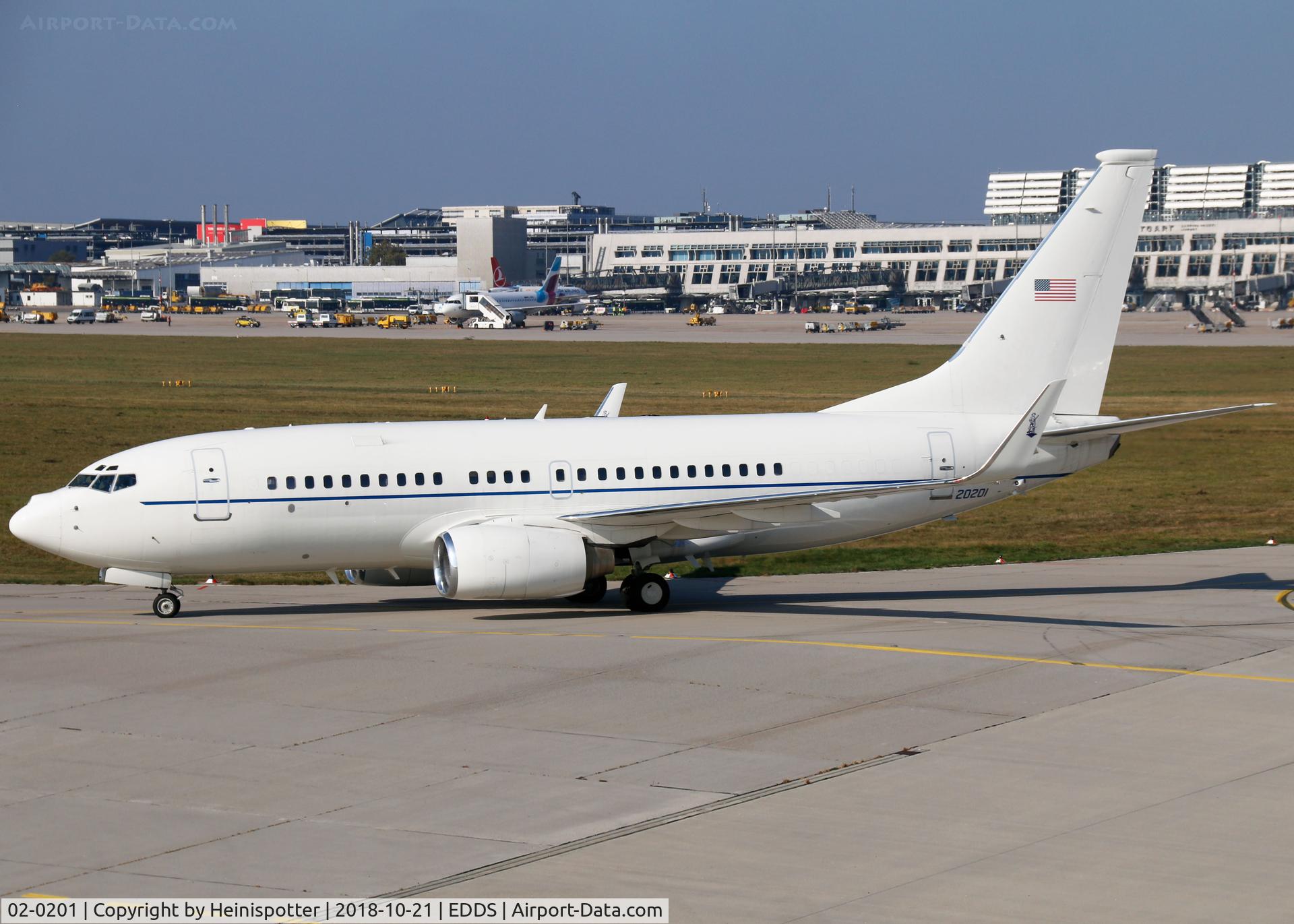 02-0201, 2000 Boeing C-40C Clipper (737-7BC BBJ) C/N 30755, 02-0201 (BOXER40) at Stuttgart Airport.