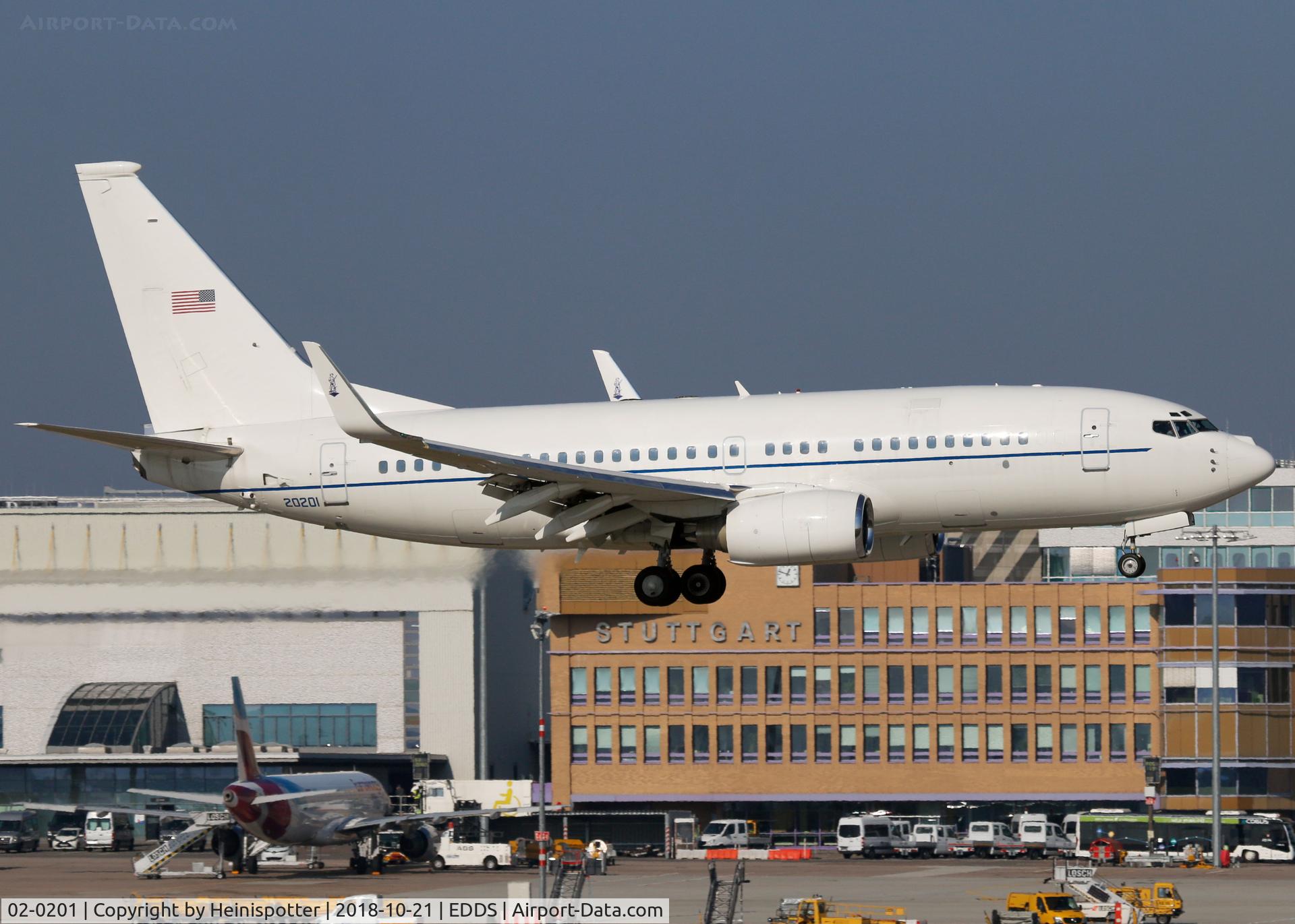 02-0201, 2000 Boeing C-40C Clipper (737-7BC BBJ) C/N 30755, 02-0201 (BOXER40) at Stuttgart Airport.