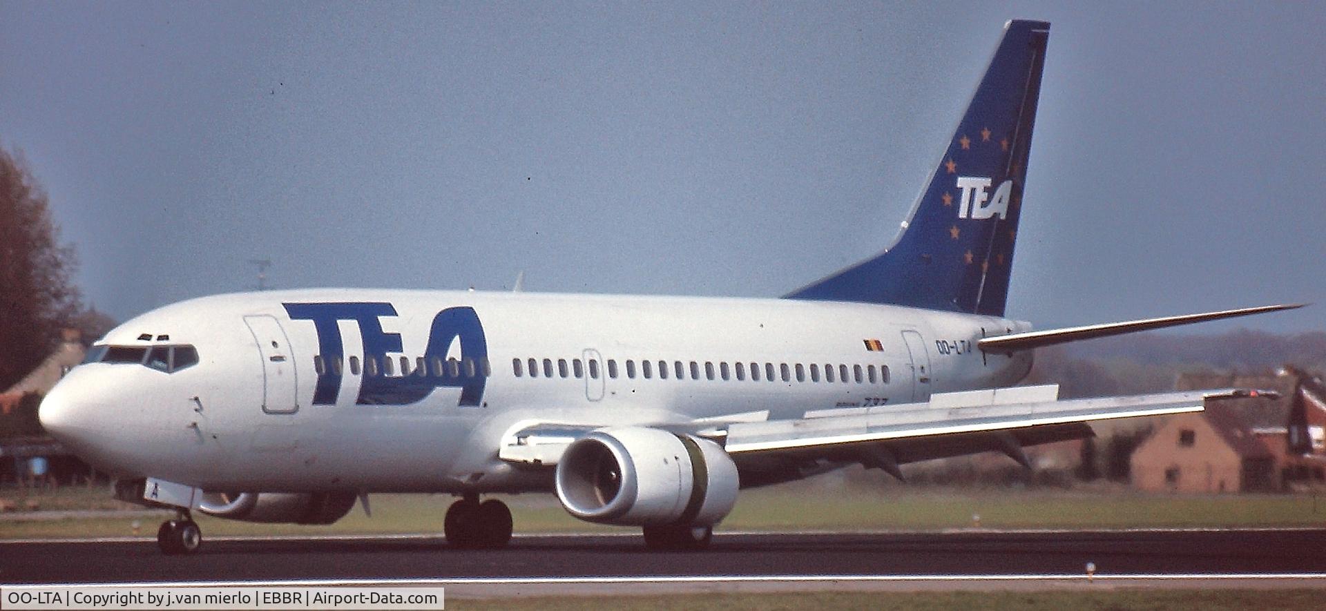 OO-LTA, 1988 Boeing 737-3M8 C/N 24020, Landing Brussels 25L