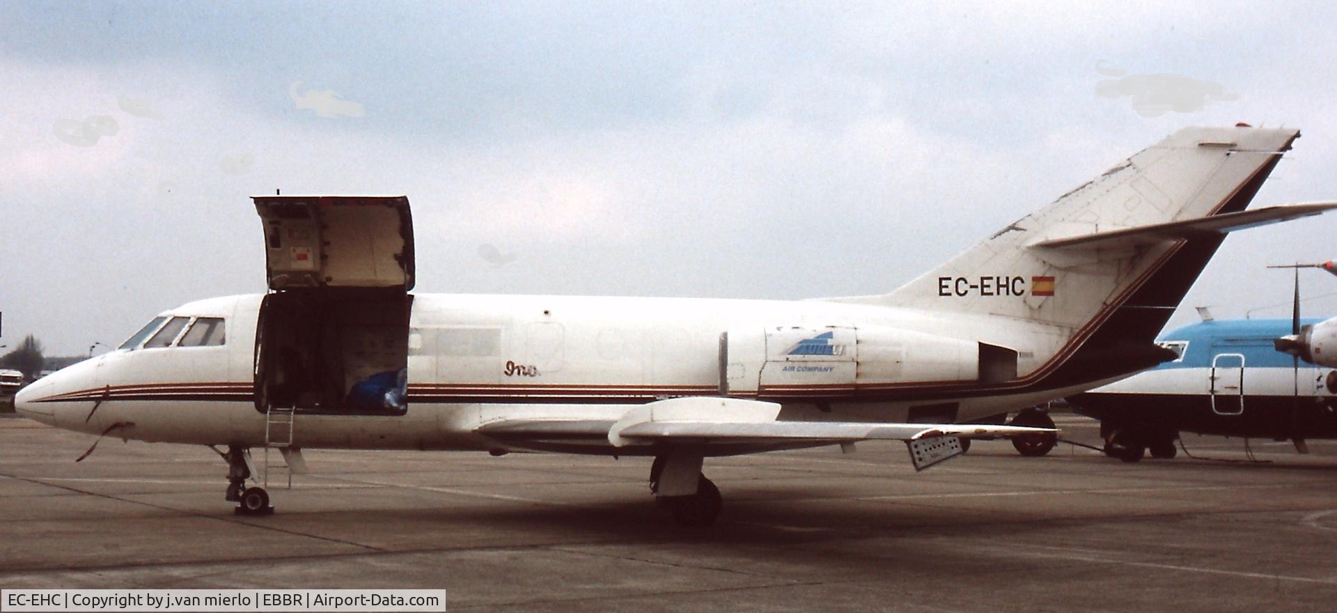 EC-EHC, 1966 Dassault Falcon (Mystere) 20DC C/N 46, Flying parcels out of Brussels hub mid80s