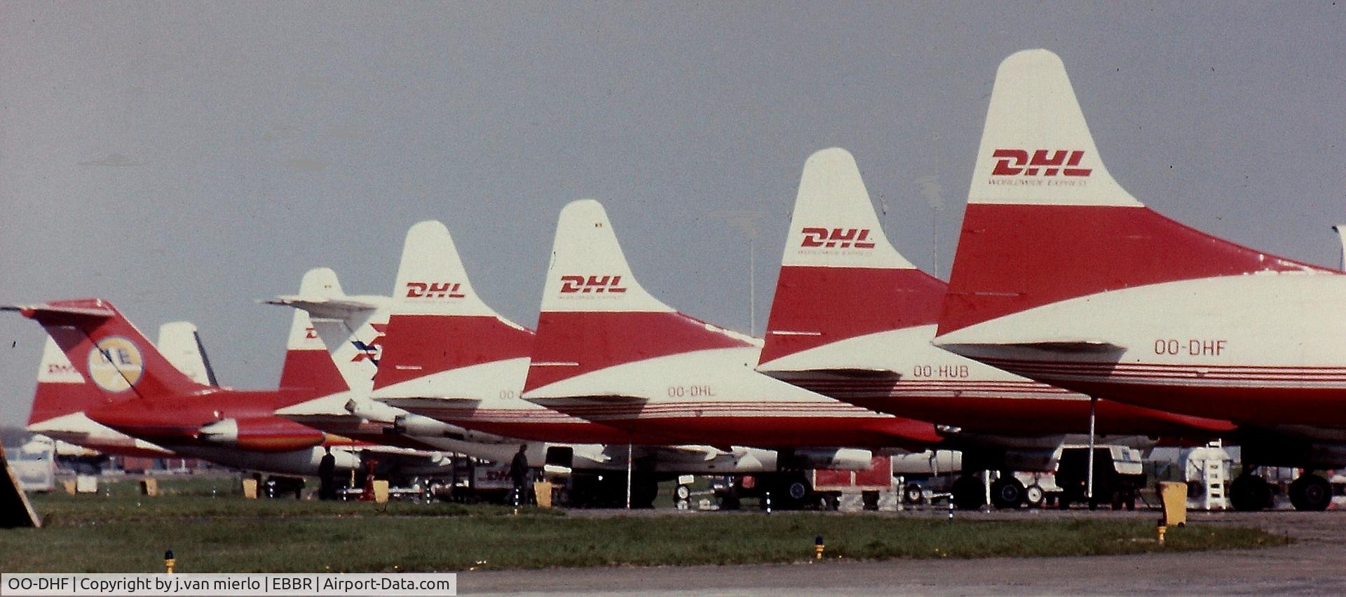 OO-DHF, 1954 Convair 580(F) C/N 147/012, Brussels hub mid80s