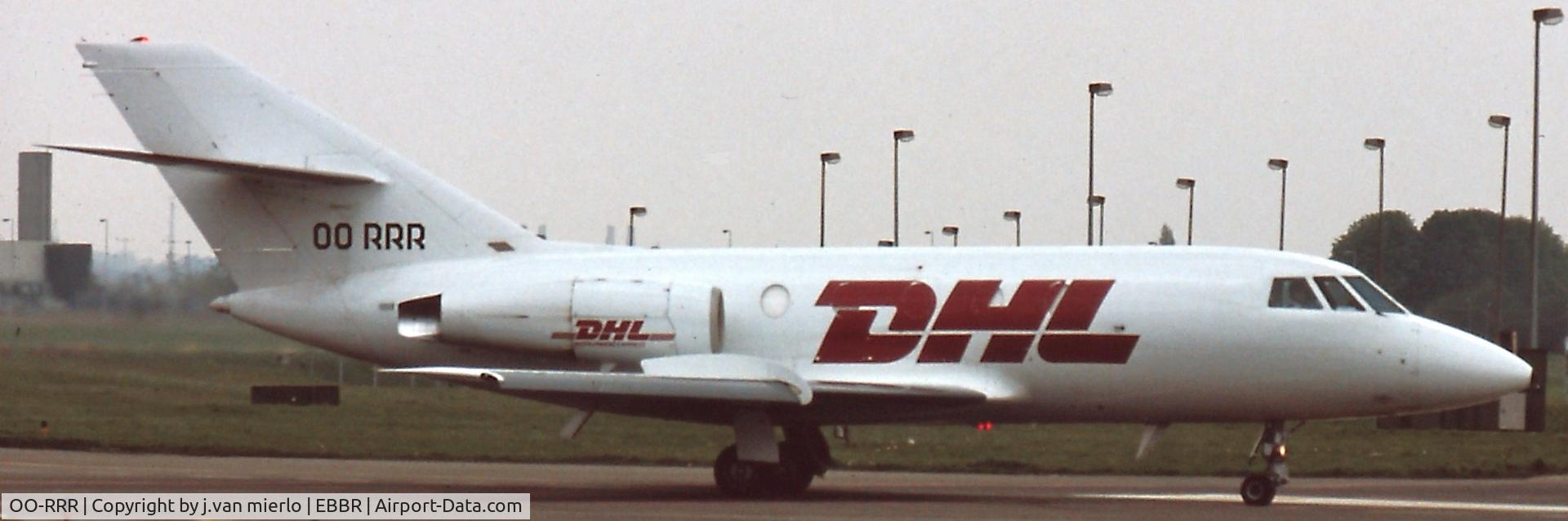 OO-RRR, 1967 Dassault Falcon 20 C/N 98, Flying parcels out of Brussels hub....