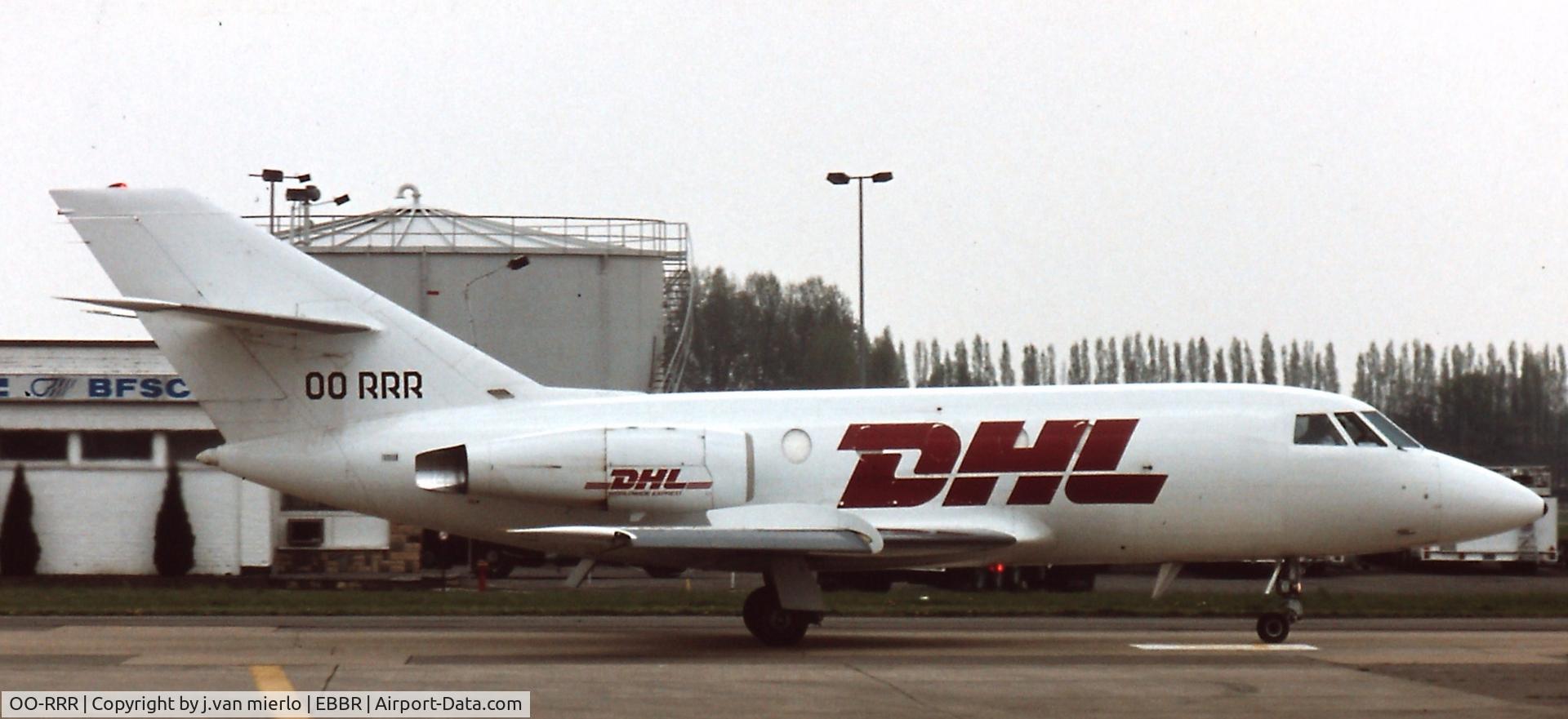 OO-RRR, 1967 Dassault Falcon 20 C/N 98, Flying parcels out of Brussels hub mi80s
