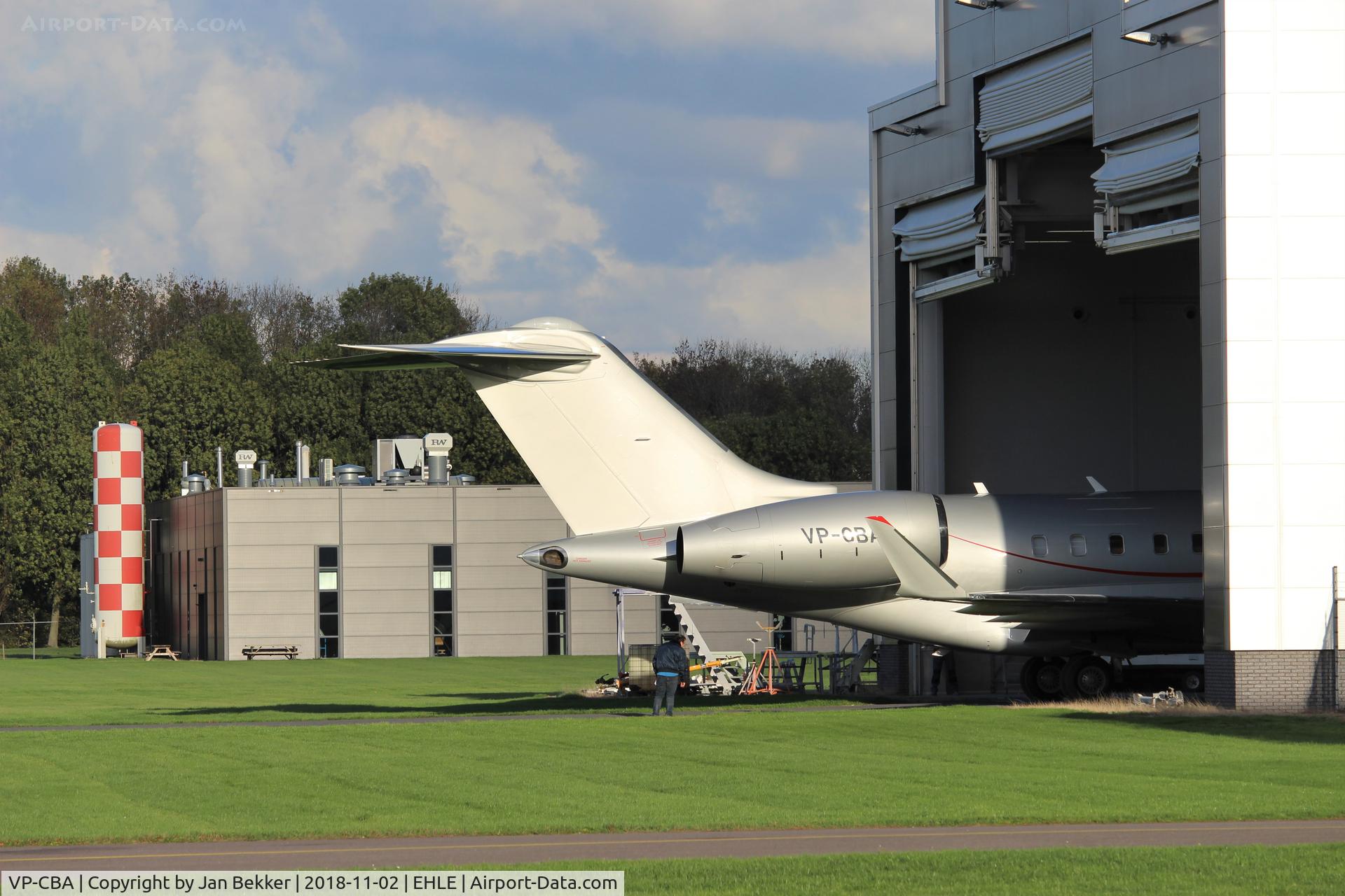 VP-CBA, Bombardier BD-700-1A10 C/N 9771, Lelystad after a paintshop