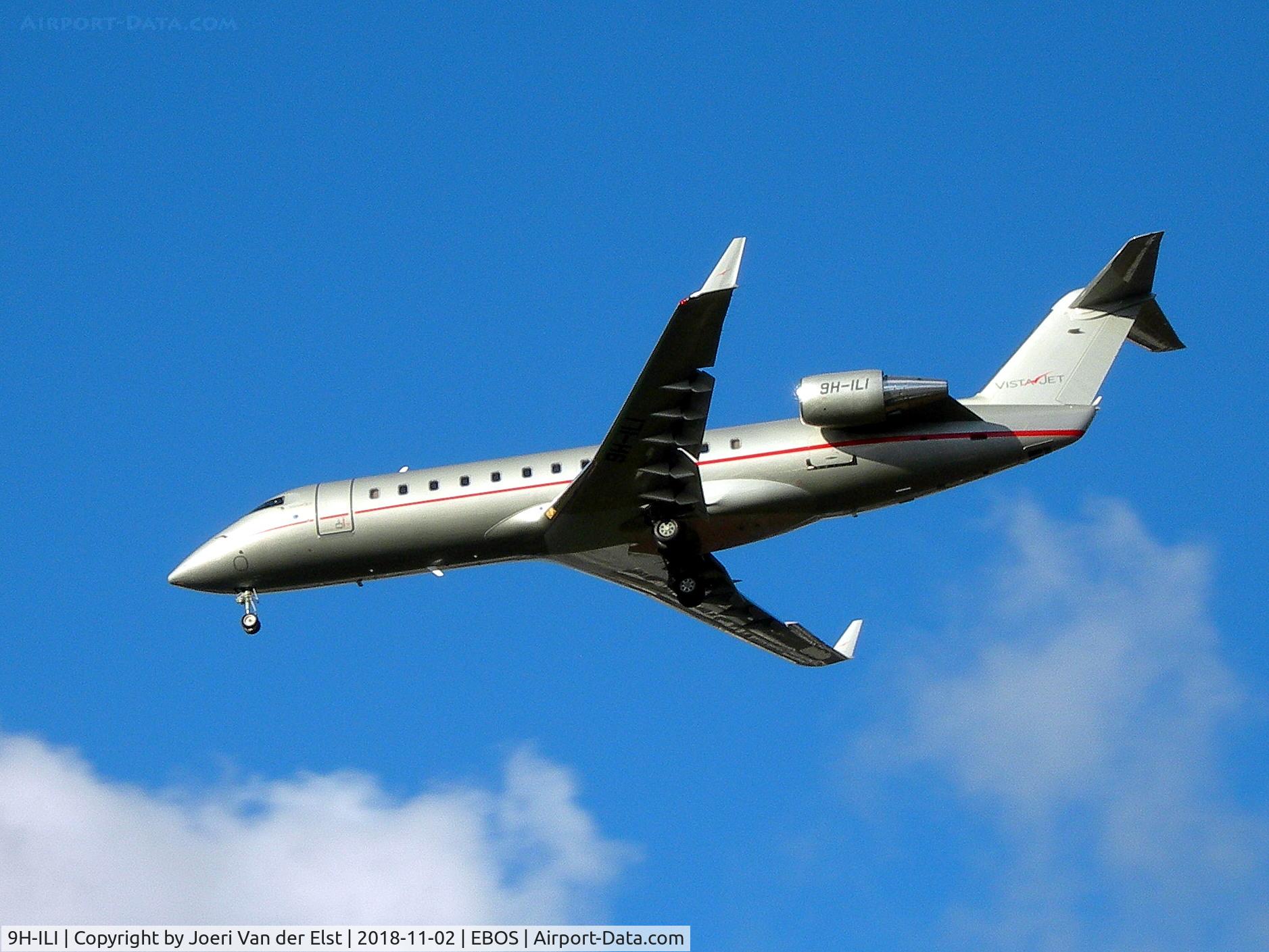 9H-ILI, 2005 Bombardier Challenger 850 (CL-600-2B19) C/N 8048, Moments before touchdown rwy26, training flight