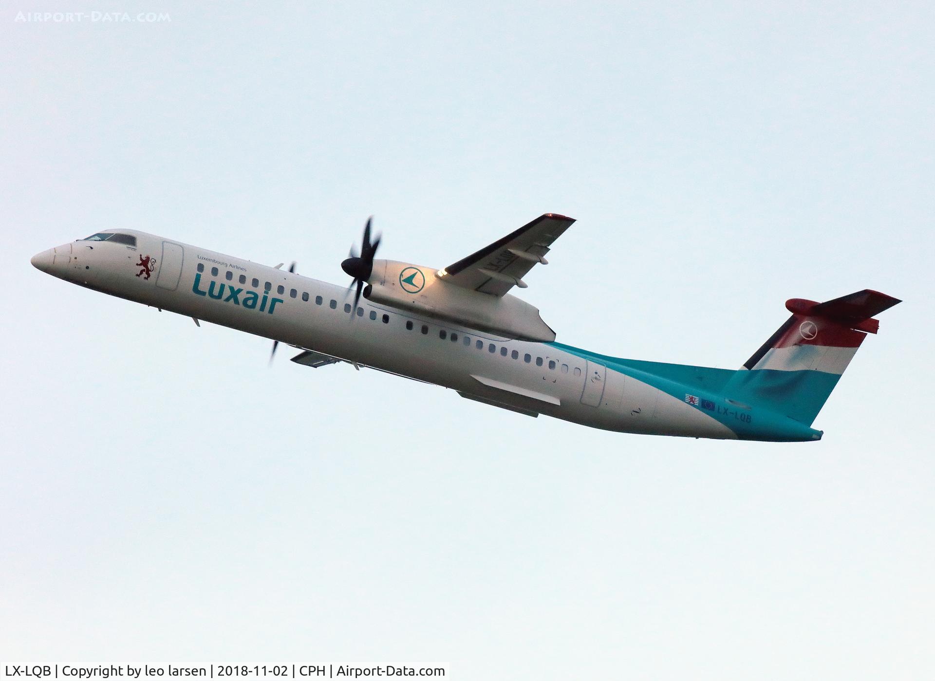 LX-LQB, 2015 De Havilland Canada DHC-8-402Q Dash 8 C/N 4512, Copenhagen 2.11.2018