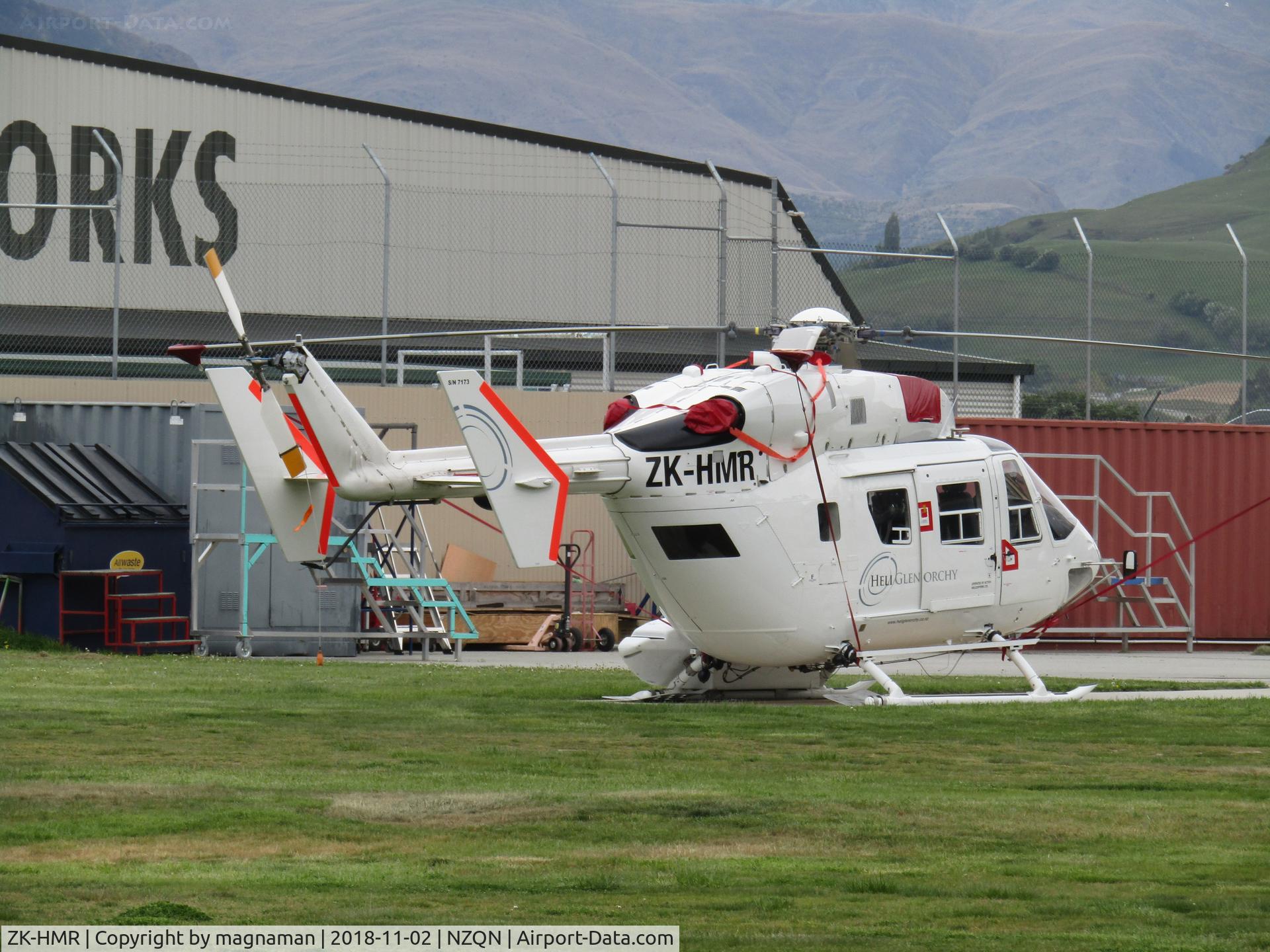 ZK-HMR, Eurocopter-Kawasaki BK-117B-1 C/N 7173, at Queenstown - if you like helicopters this is the place to come!
