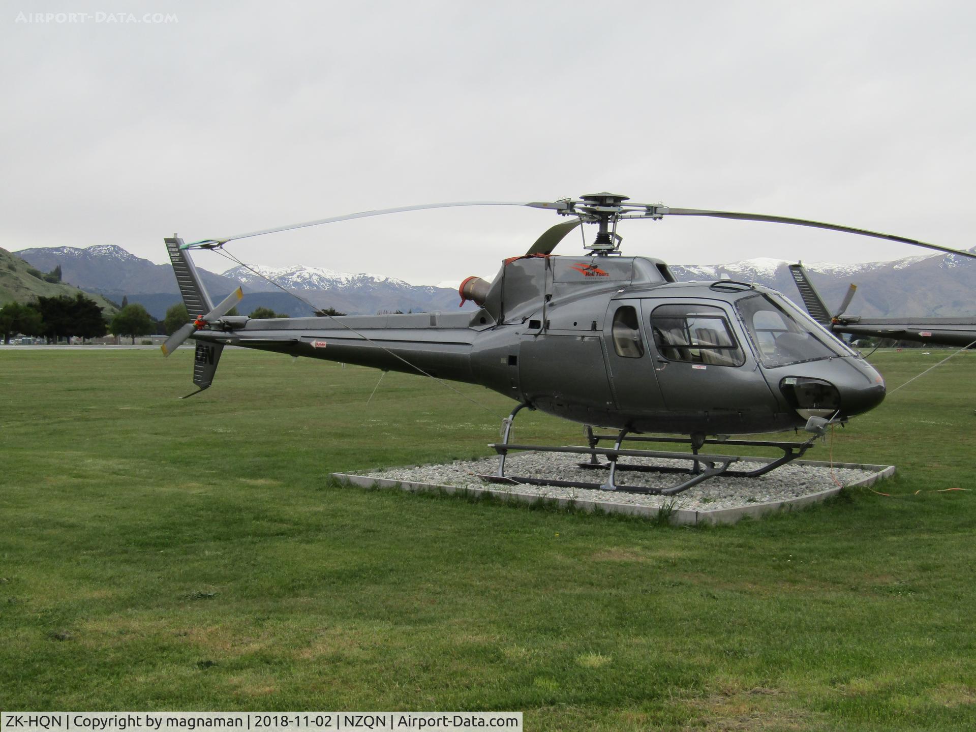 ZK-HQN, Aerospatiale AS-350BA Ecureuil C/N 1807, local based - one of dozens of scenic operator aircraft based at NZQN