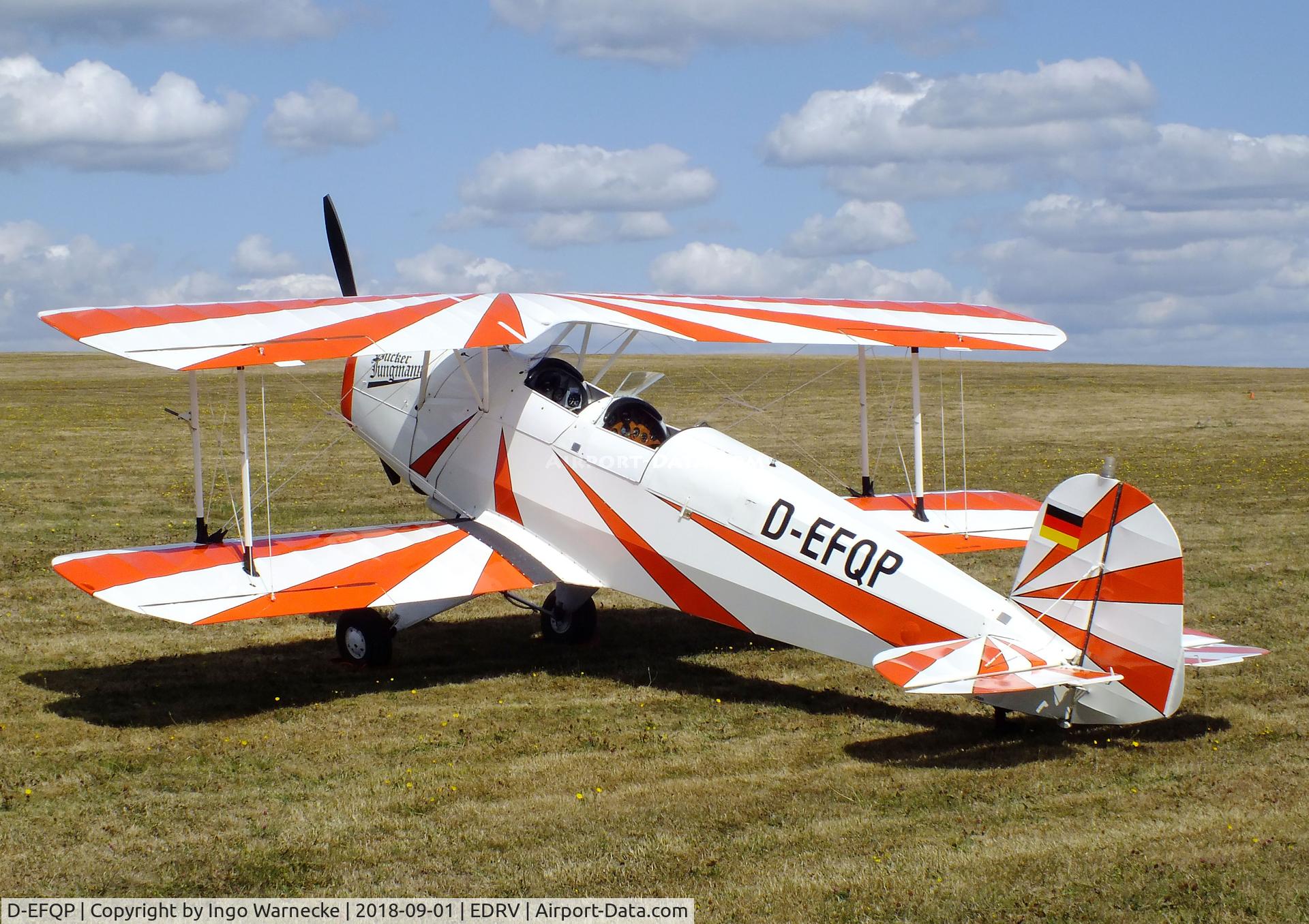 D-EFQP, CASA 1.131E Jungmann C/N 2046, CASA 1.131 (Bücker Bü 131 Jungmann) at the 2018 Flugplatzfest Wershofen