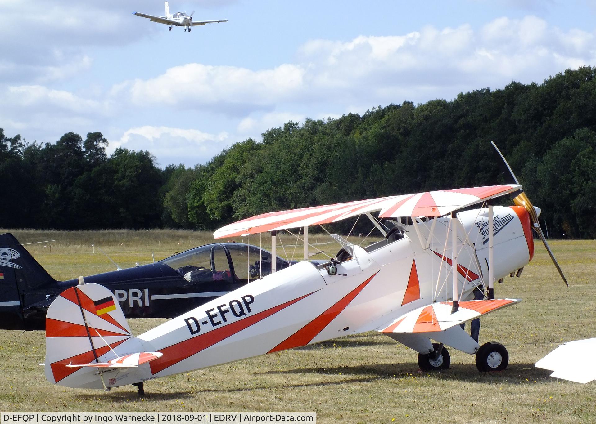 D-EFQP, CASA 1.131E Jungmann C/N 2046, CASA 1.131 (Bücker Bü 131 Jungmann) at the 2018 Flugplatzfest Wershofen