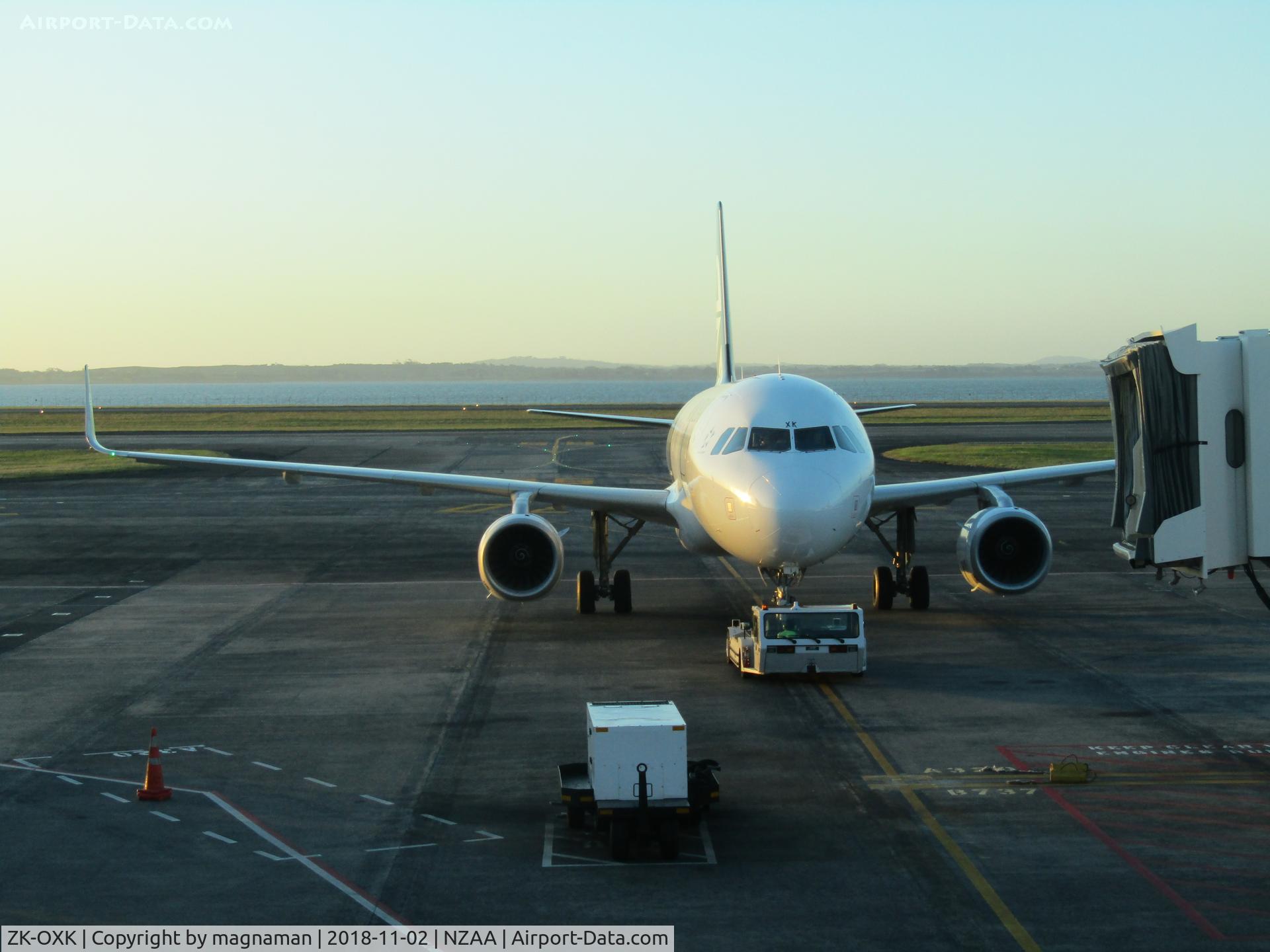 ZK-OXK, 2015 Airbus A320-232 C/N 6706, at AKL waiting to go - was my flight back from queenstown later in the day