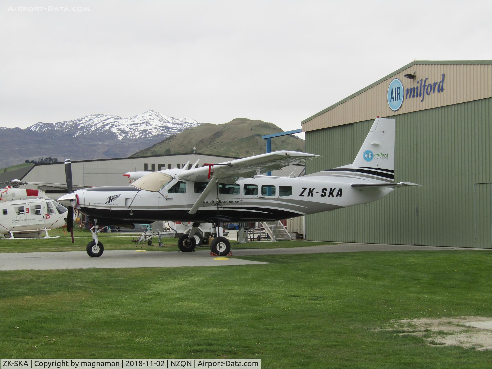 ZK-SKA, 2011 Cessna 208 Caravan I C/N 20800524, smart scenic operator at queenstown