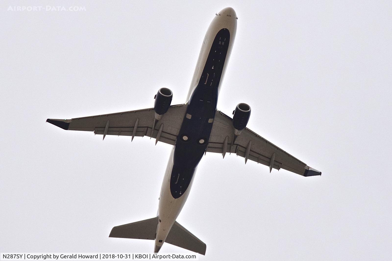 N287SY, 2018 Embraer ERJ-175LL (ERJ-170-200LL) C/N 17000753, Departing BOI.